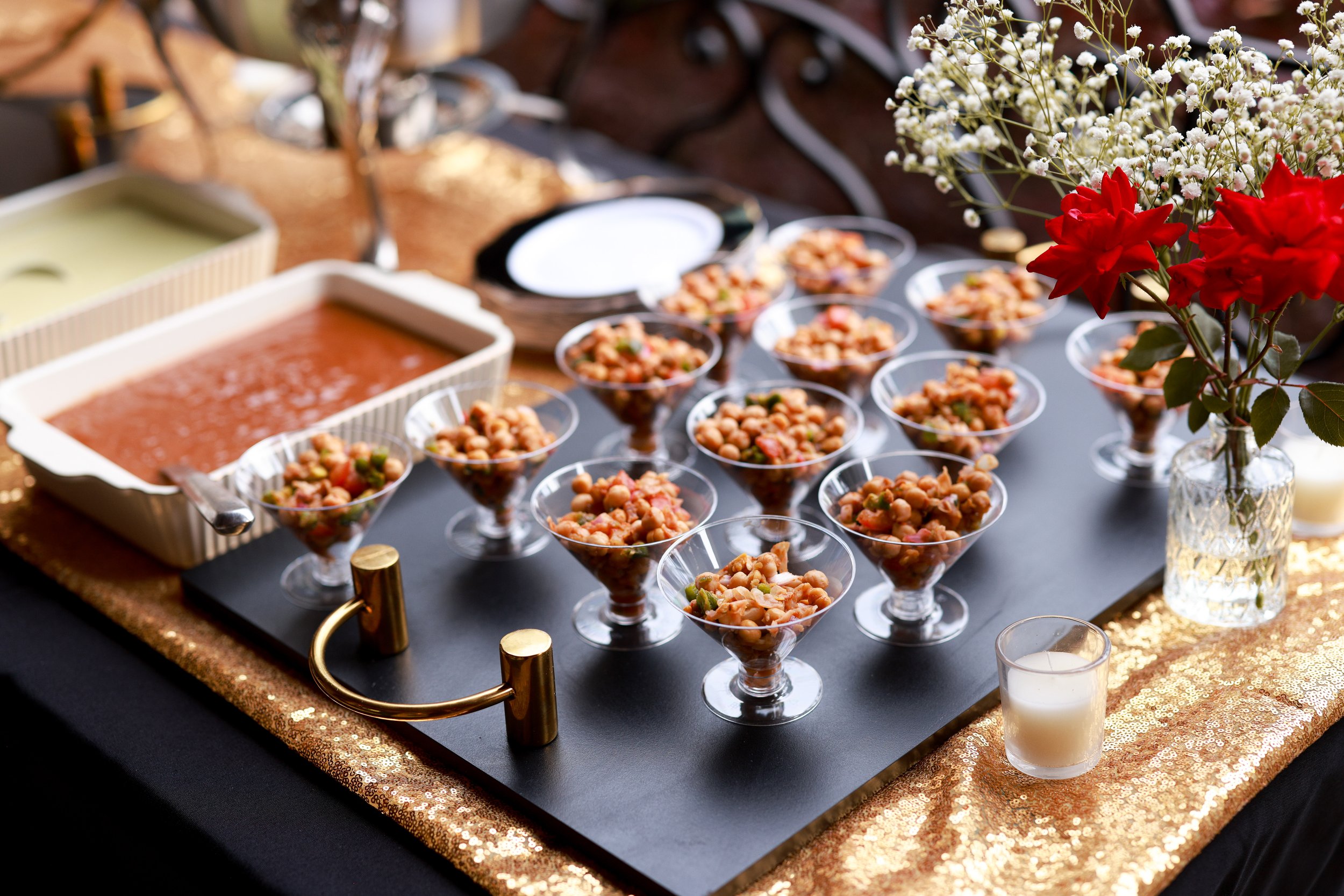 Catering display at birthday party in Southlake Texas