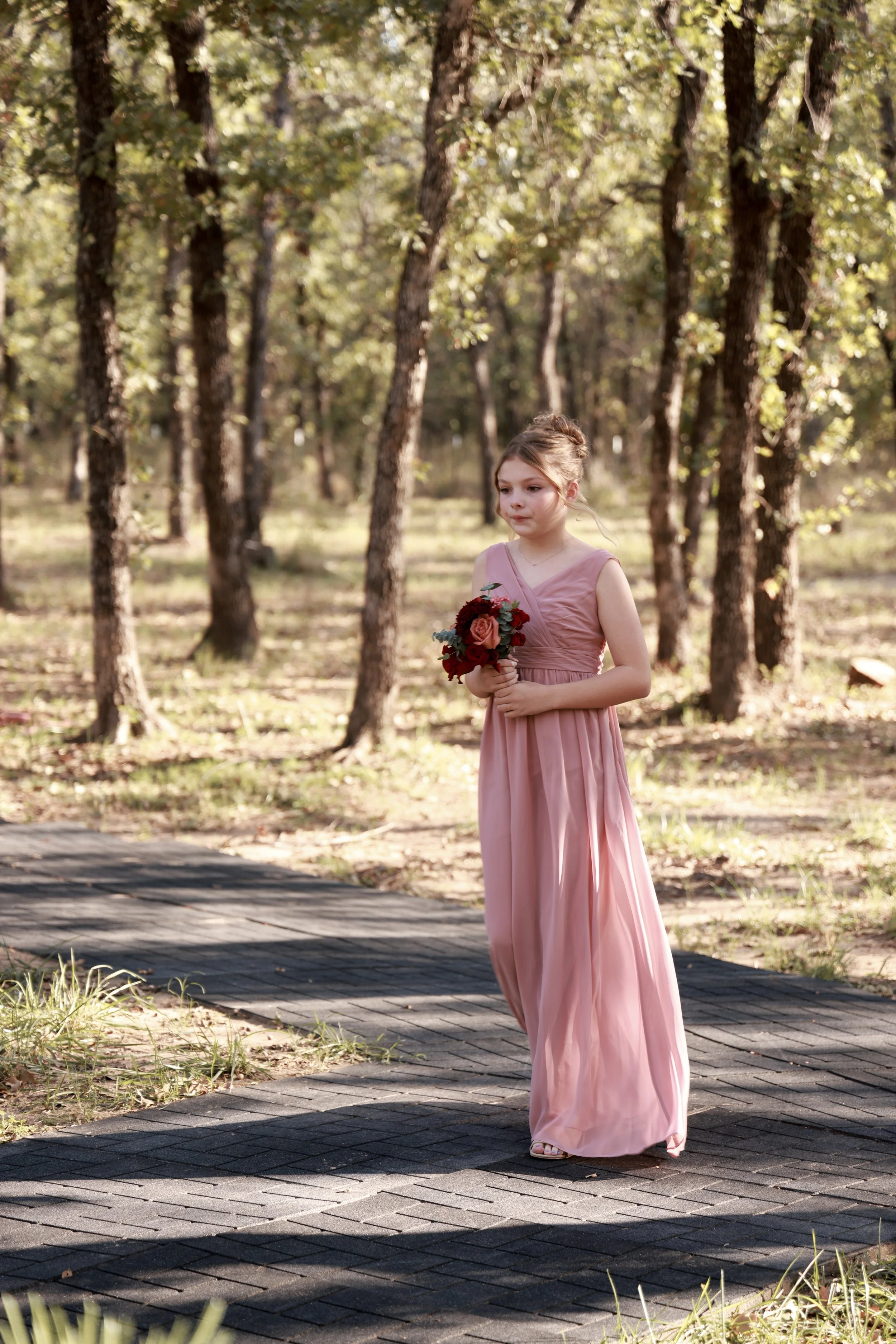 flower girl making her entrance
