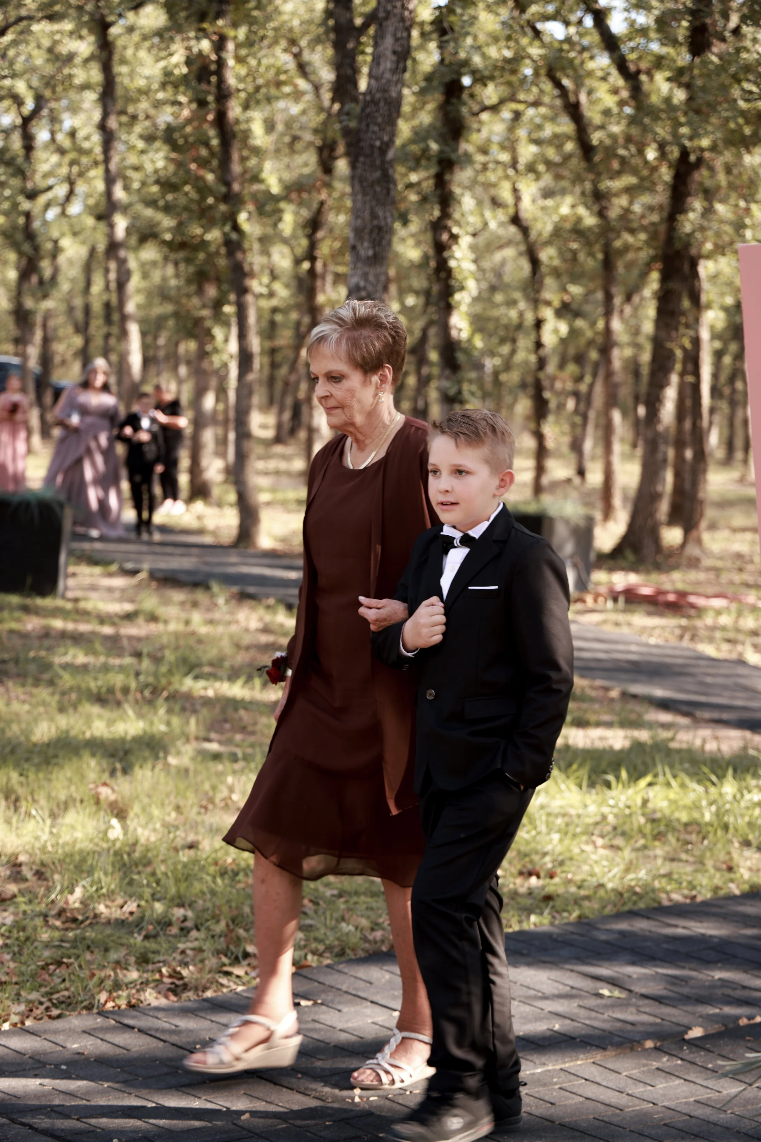 grandma and grandson at wedding