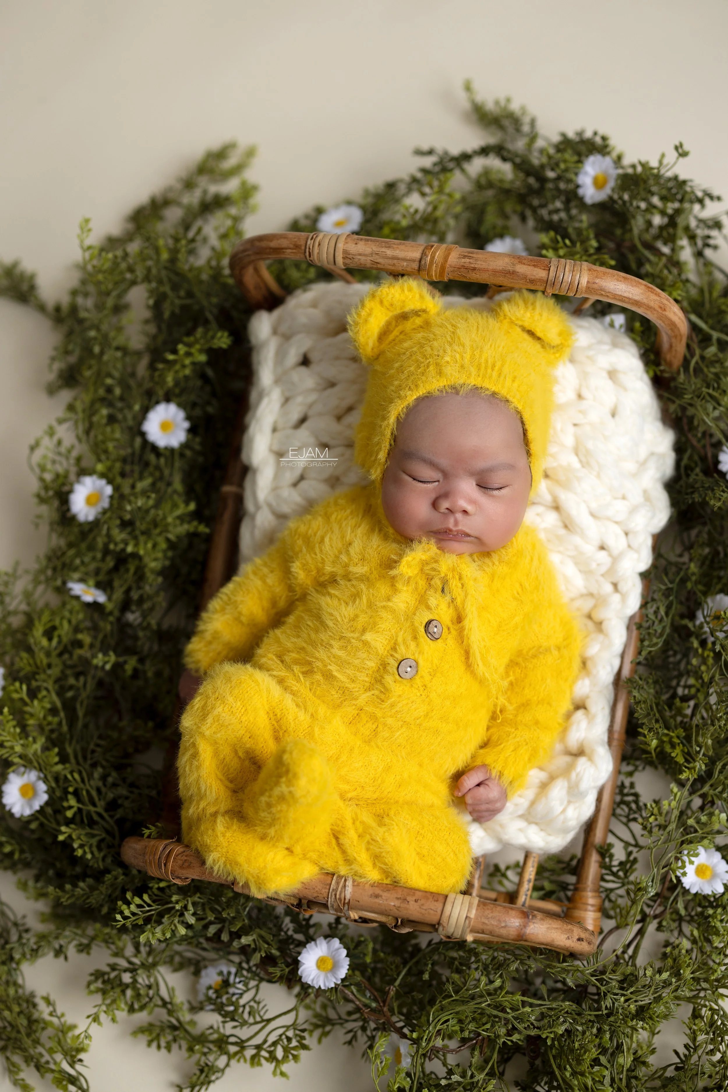 Fort Worth newborn photographer, Dallas newborn photographer. baby posing. Tiny bed for newborns.