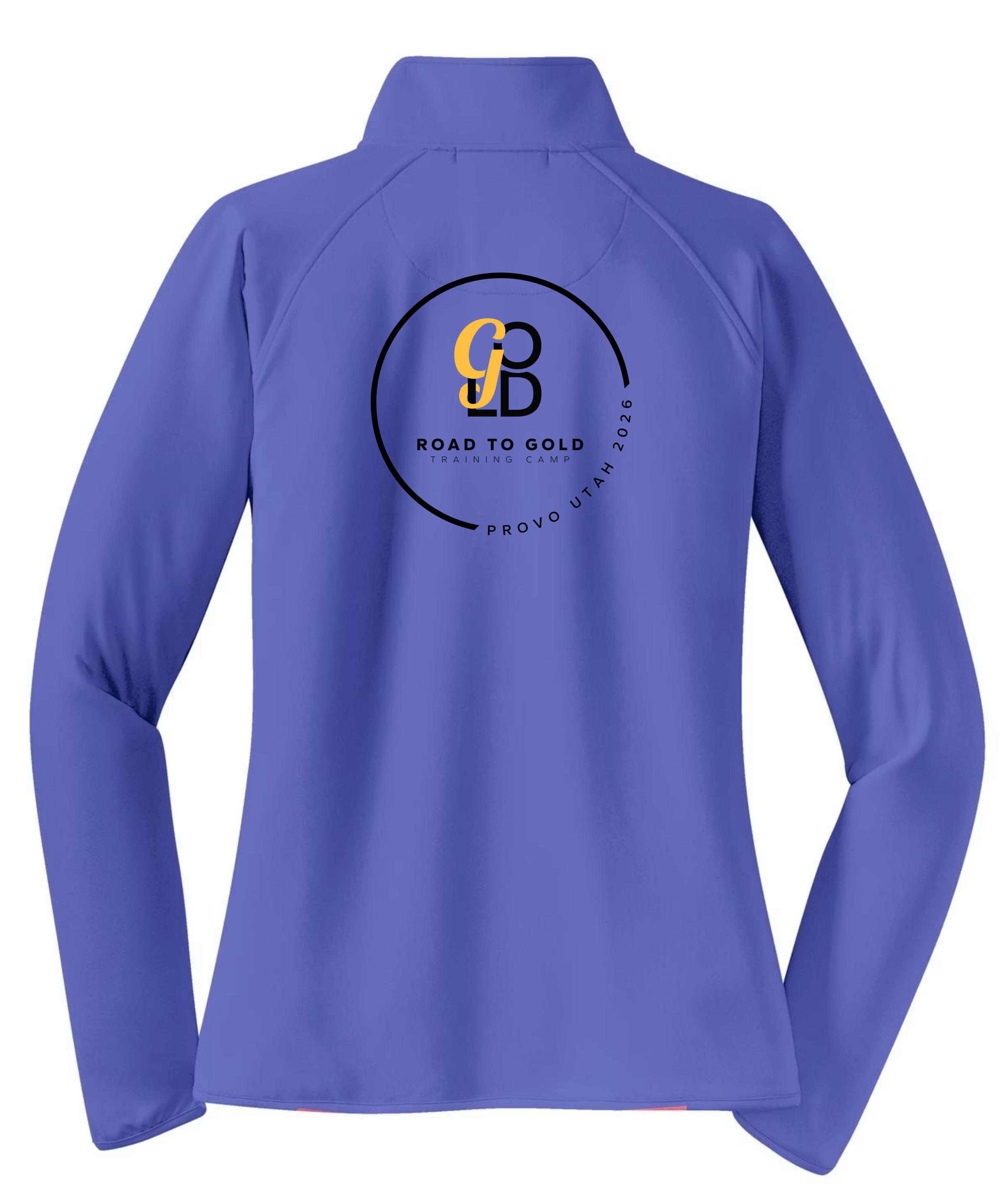 R2G Provo Ladies Qtr Zip Jacket Iris Back.png