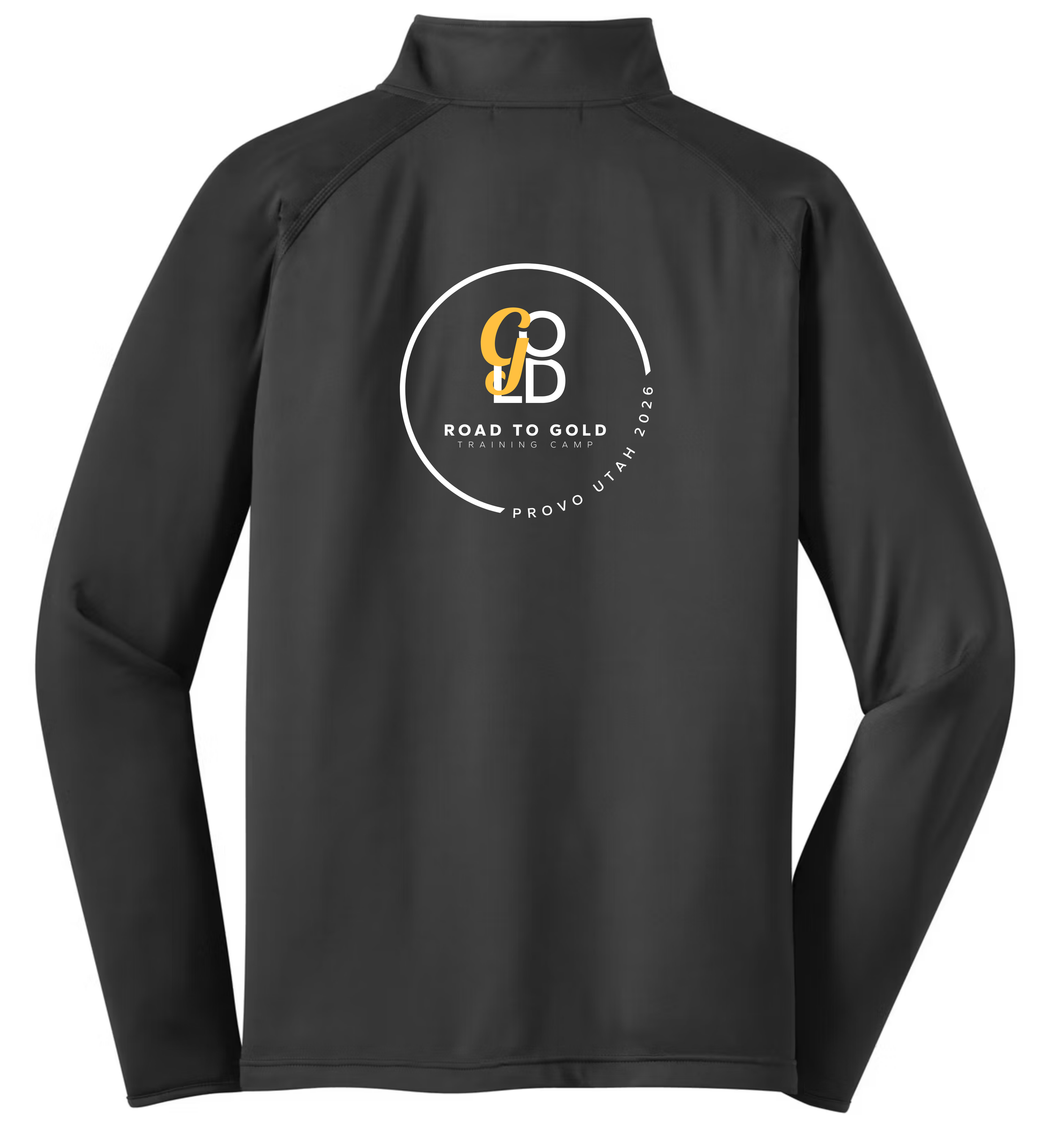 R2G Provo Mens Qtr Zip Jacket Charcoal Back.png
