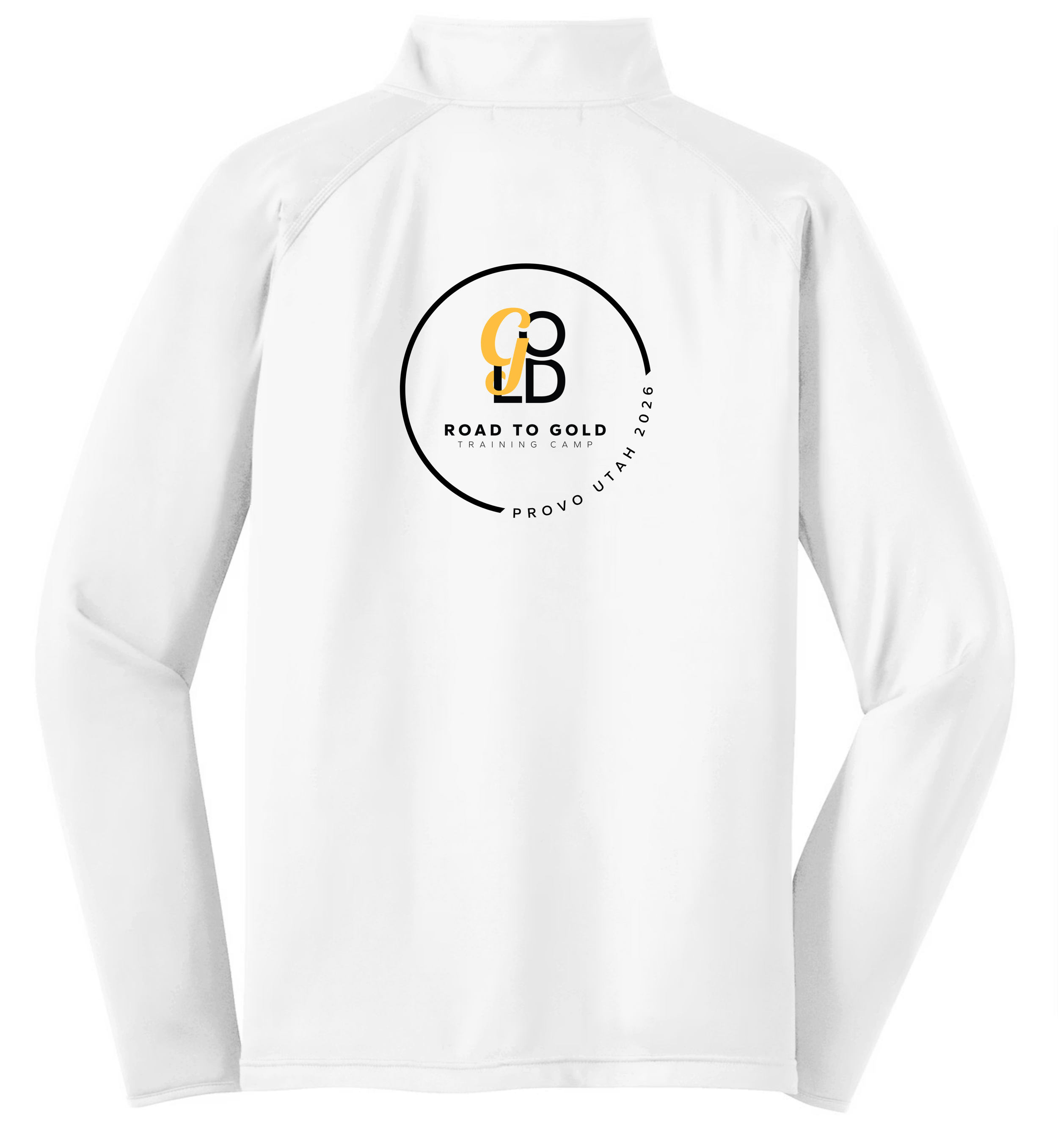 R2G Provo Mens Qtr Zip Jacket White Back.png