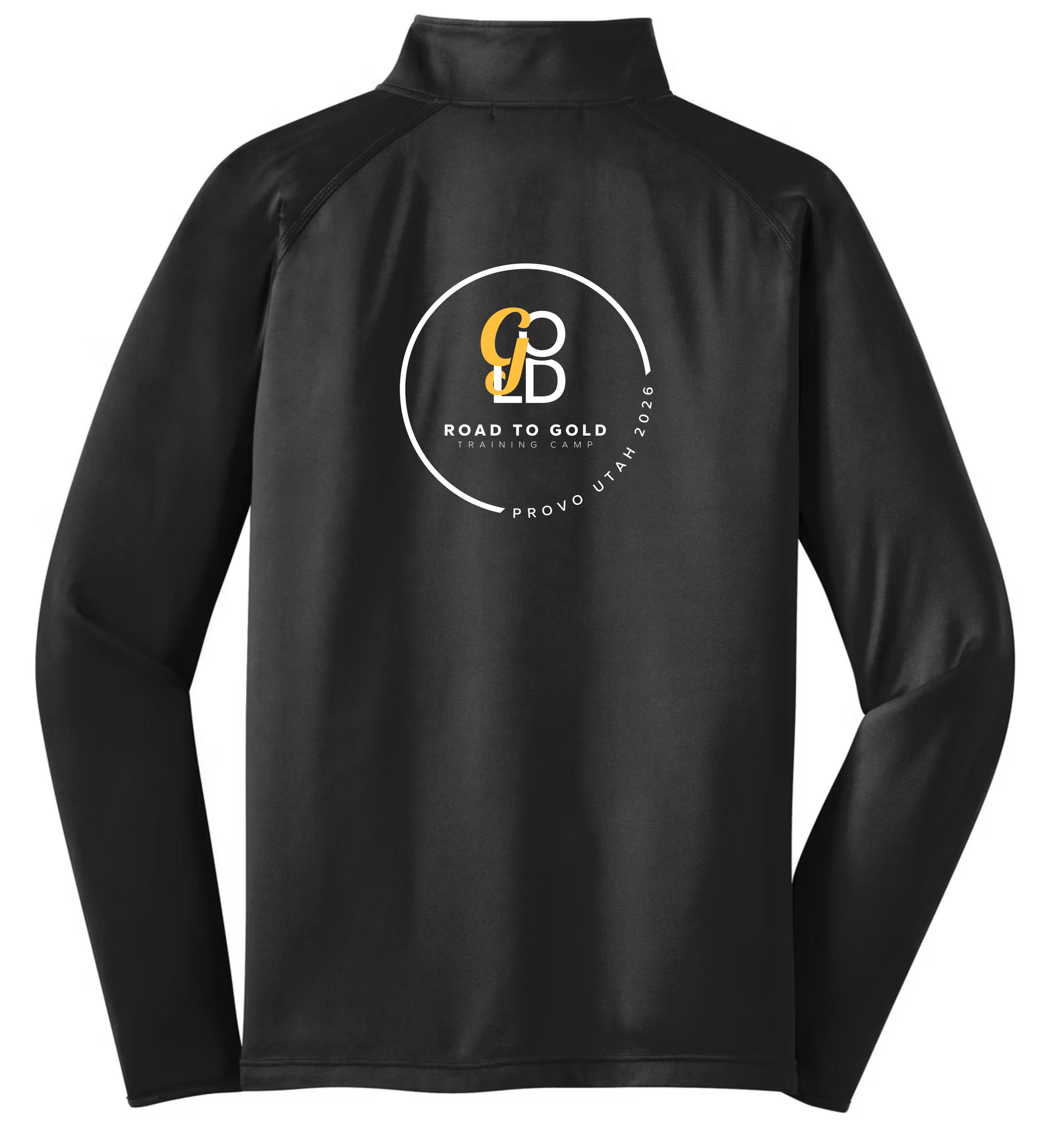R2G Provo Mens Qtr Zip Jacket Black Back.png