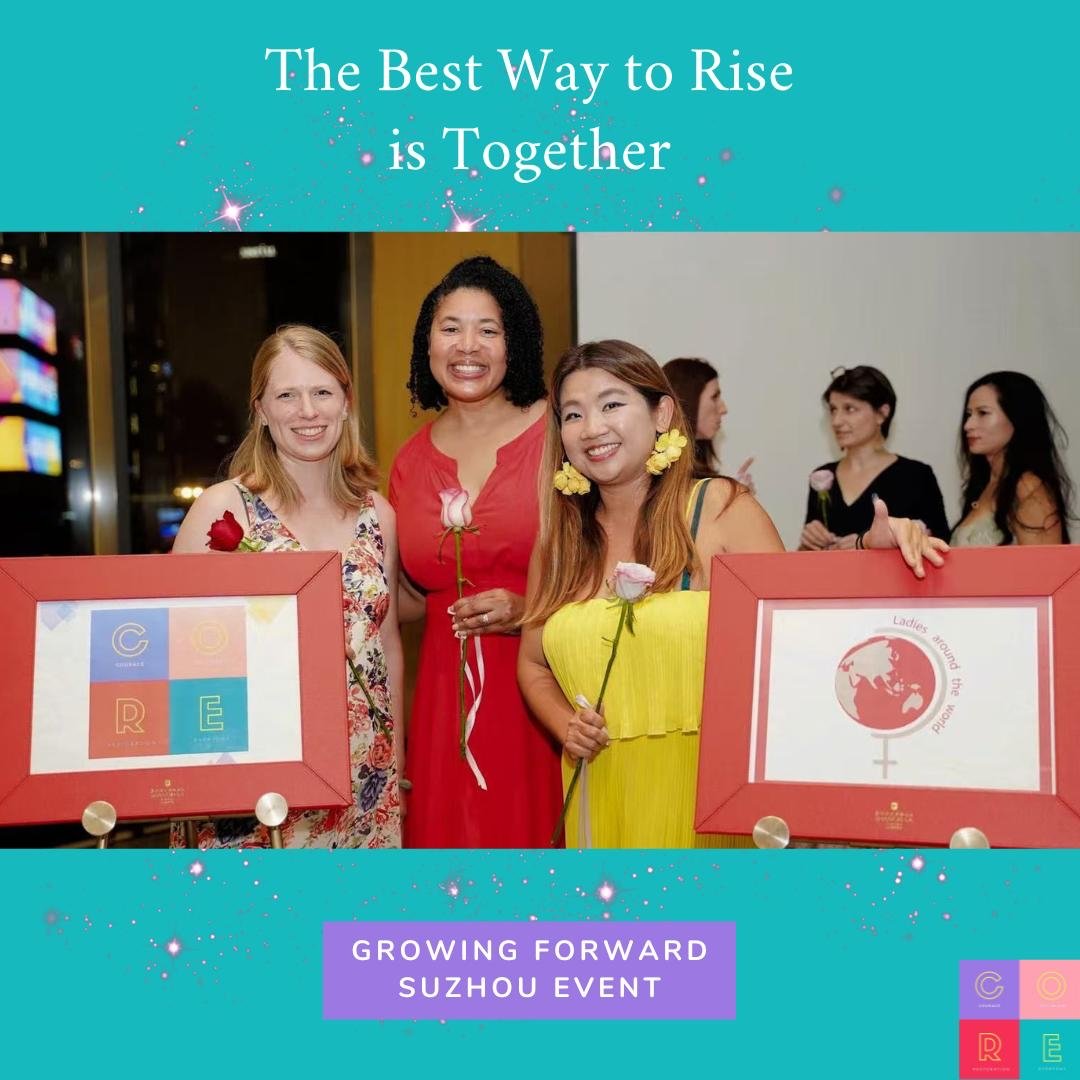 This month, our theme is Rising&mdash;and the best way to rise is together!

Our founder, Aisha, was thrilled to collaborate with @julesinsuzhou and @chlorijour to co-host the incredible Growing Forward Suzhou event. 

Three women, each leading full 