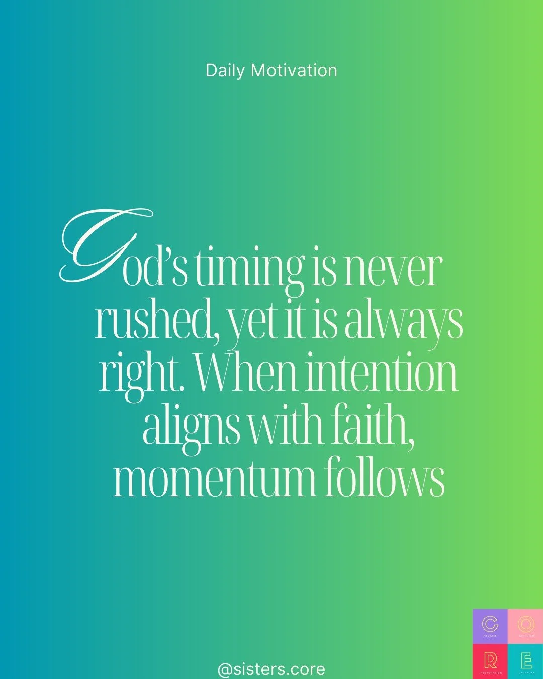 God&rsquo;s timing is never rushed, yet it is always right.
When intention aligns with faith, momentum follows.

There is still time to pause, reflect, and realign.
This season isn&rsquo;t about rushing ahead, but about moving with purpose and trust.