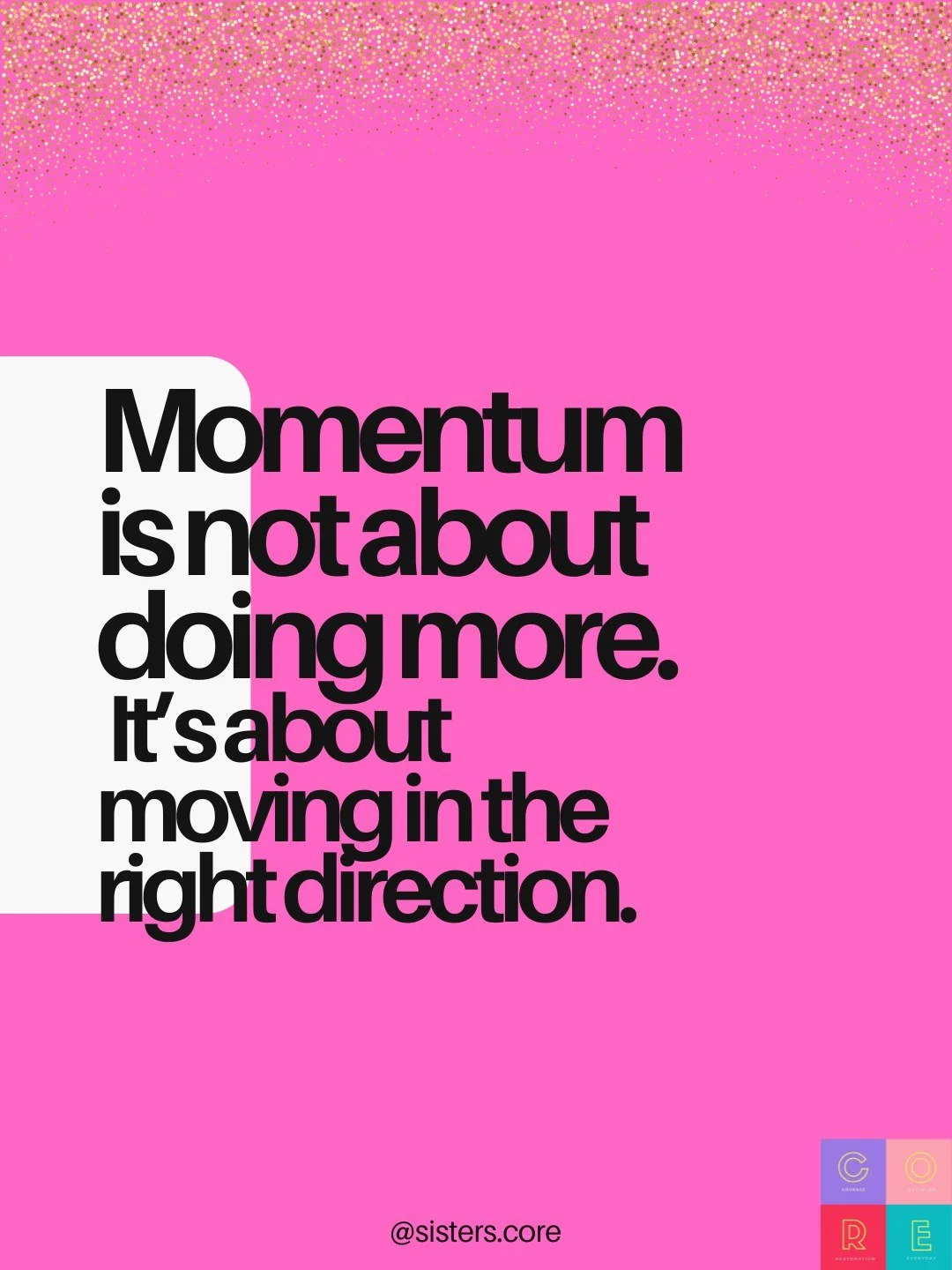 Momentum isn&rsquo;t measured by how busy you are.
It&rsquo;s revealed by how aligned you are.

Purpose gives direction to movement.
When you know why you&rsquo;re moving, where you&rsquo;re going becomes clearer.

This month, we choose alignment ove