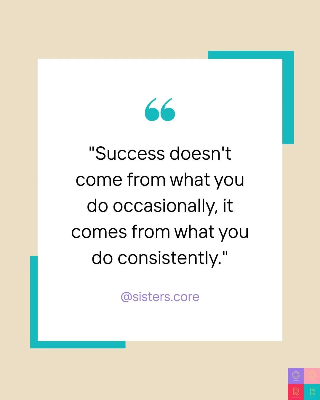 Success doesn&rsquo;t come from what you do occasionally.
It comes from what you do consistently. ✨ 

Consistency is what turns intention into results, goals into growth, and purpose into progress.

This week, we&rsquo;re focusing on the discipline t