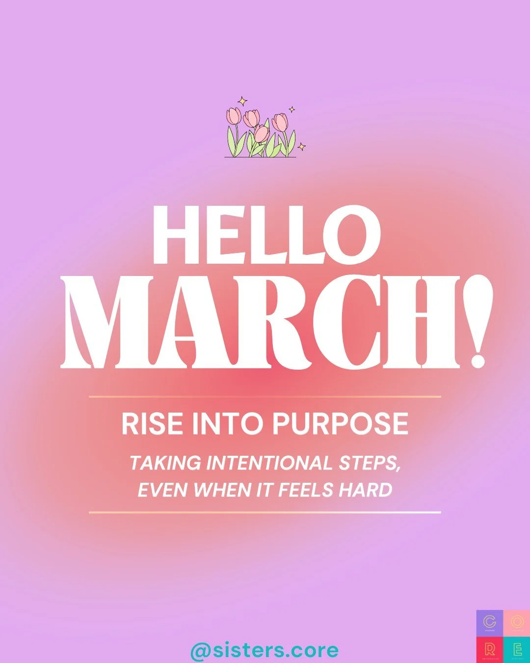 Hello March, 🌸

This month, we&rsquo;re choosing to take intentional steps, even when they feel uncomfortable. Even when they feel slow. Even when they feel hard.

Growth isn&rsquo;t always loud.
Sometimes it looks like discipline.
Sometimes it look
