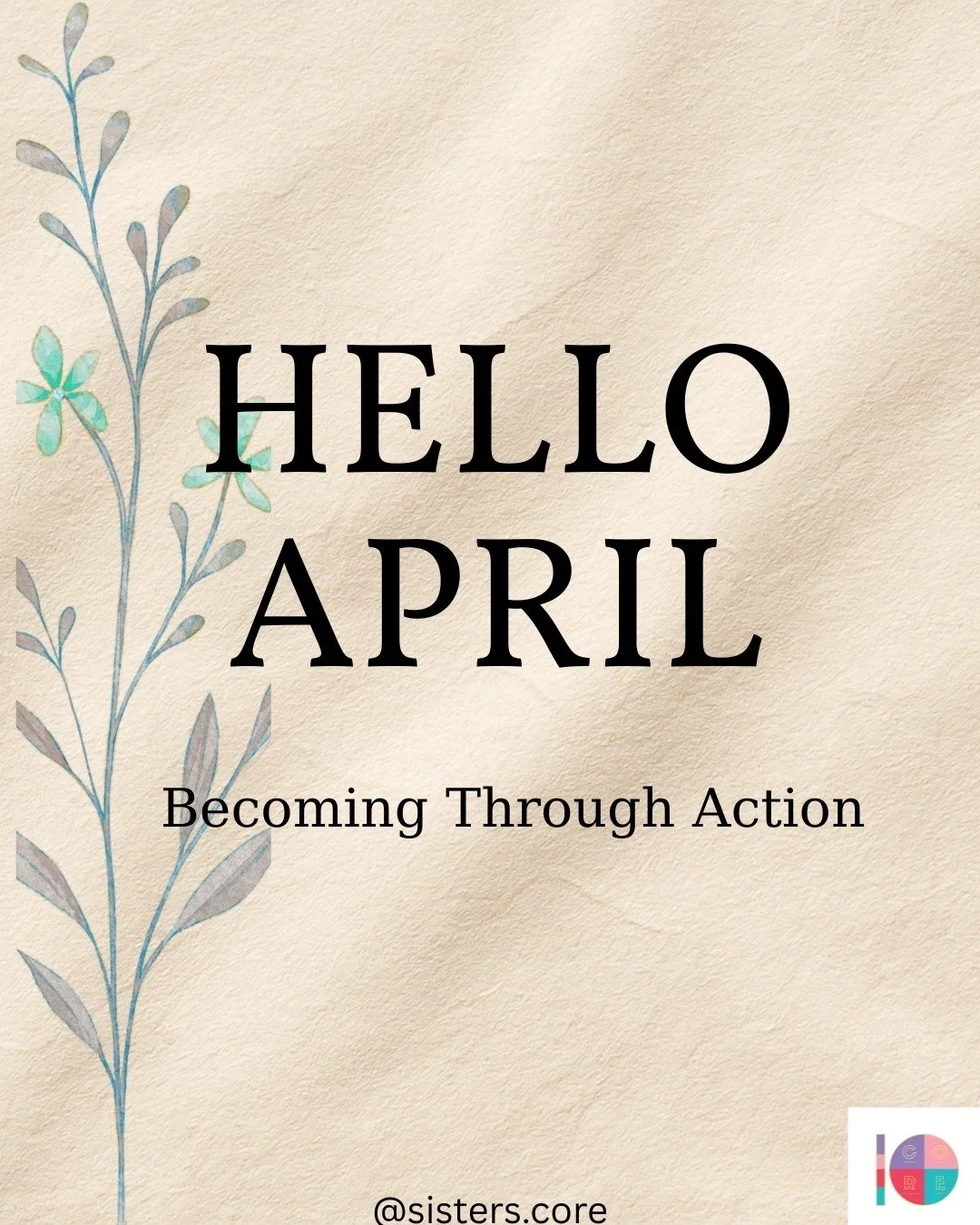 Hello April 🤍

A new month. A new opportunity to become.

Inside CORE this month, we are stepping into Becoming through action.
A reminder that who you are becoming is shaped by what you choose to do each day.

Not someday. Not when everything feels
