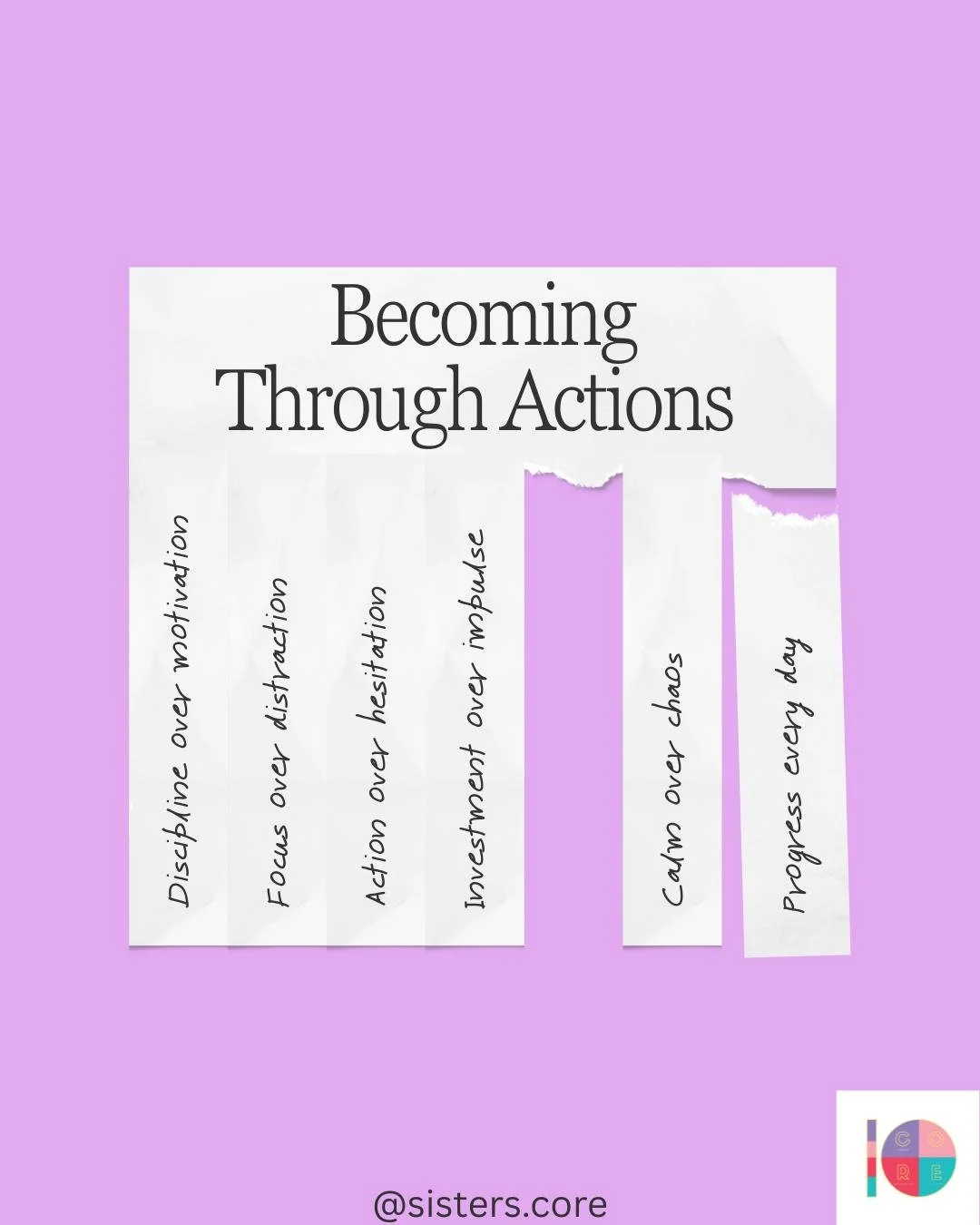 Small choices. Big becoming.

It&rsquo;s not about waiting to feel ready.
It&rsquo;s about choosing differently&mdash;again and again.

Discipline over motivation.
Focus over distraction.
Action over hesitation.
Investment over impulsive decisions.
C