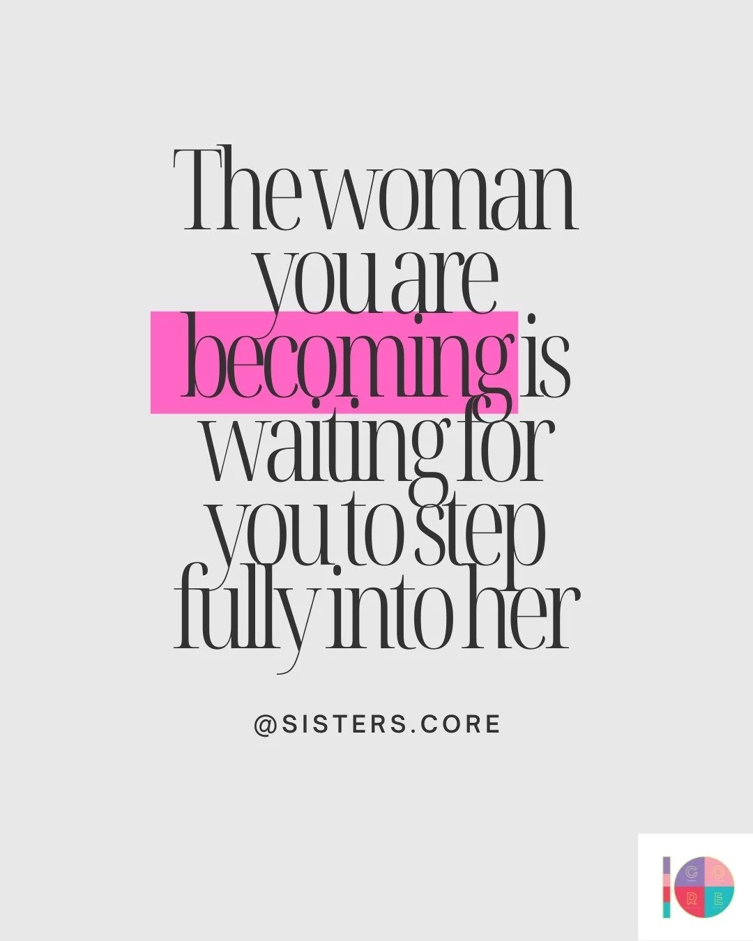 Living your becoming means showing up for yourself, embracing your growth, and expressing it in your life. 

Every choice, every small action, and every moment of self-reflection moves you closer to the woman you are becoming.

Take a breath. Take a 
