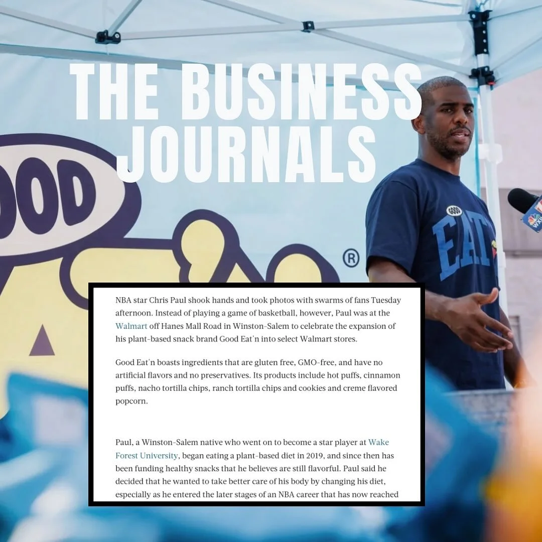 Chris Paul hosted a tailgate at the Walmart in Winston-Salem this week to celebrate the launch of his plant-based snack brand, @goodeatn, being available nationally in Walmart. Made with simple ingredients and no artificial additives, Good Eat&rsquo;