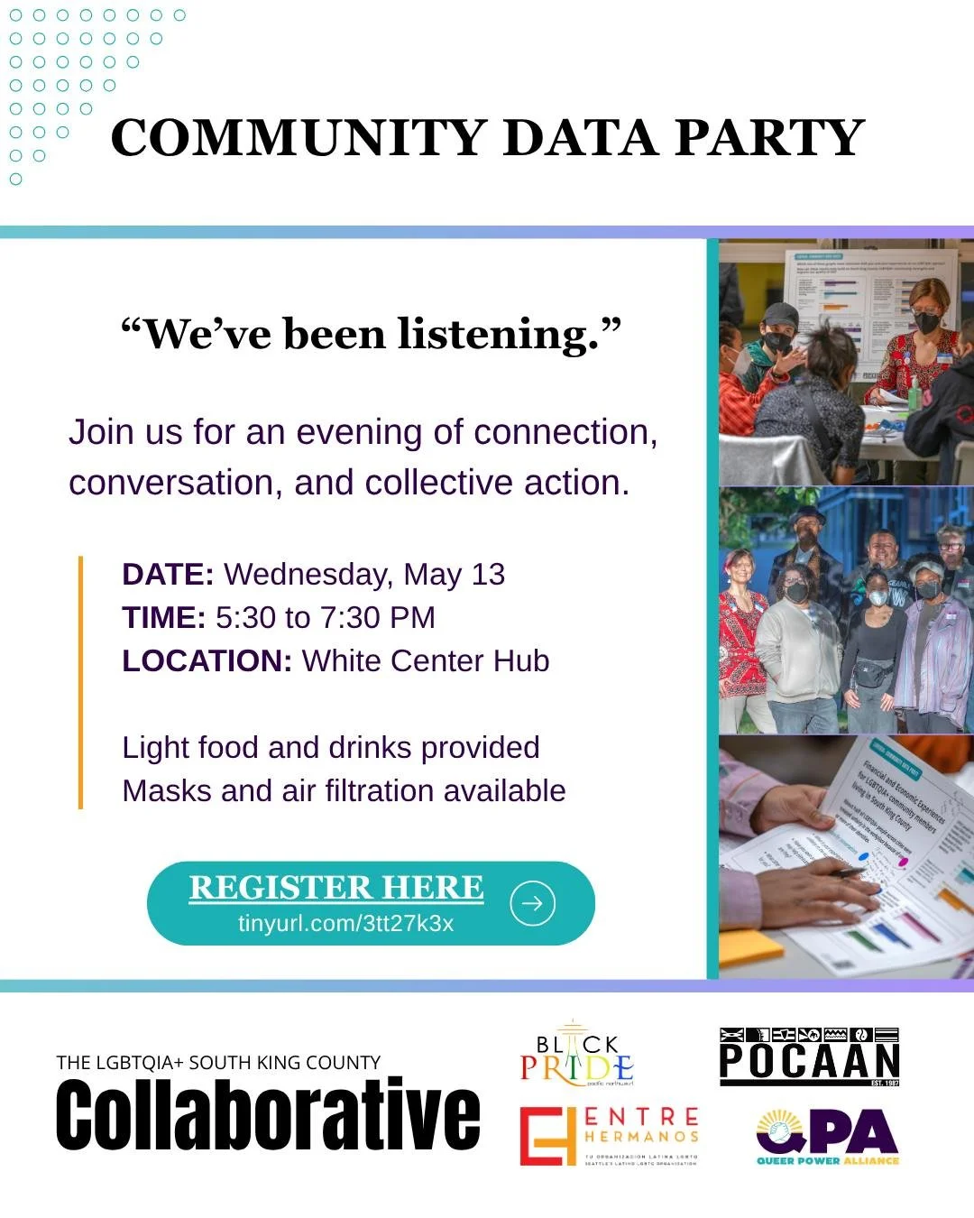 community data party flyer