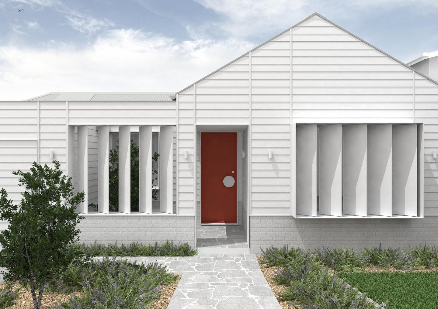 Our Keilor project reads as a single storey from the street. A solid painted brick horizon line grounds the house with weaterboard above creating a contemporary cottage farmhouse feel.
.
.
.
.
#farmhousestyle #cottagestylehome #weatherboard #thinkbri