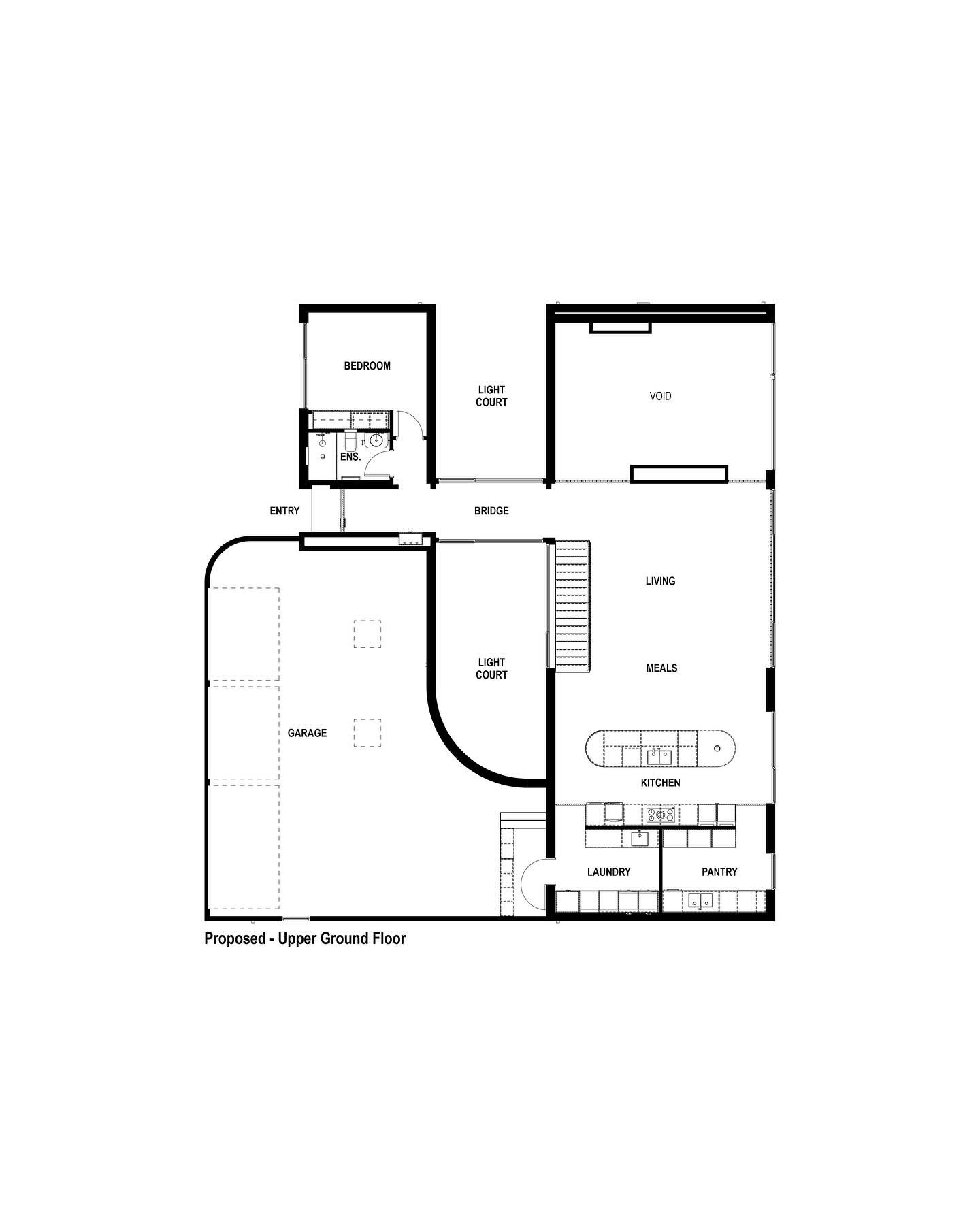 With spectacular views towards the city, the clients saw this greenfield site as the perfect position for their new five-bedroom home. A six-metre fall from street level to the rear fence offered F3 Studio the opportunity to design a three-storey res
