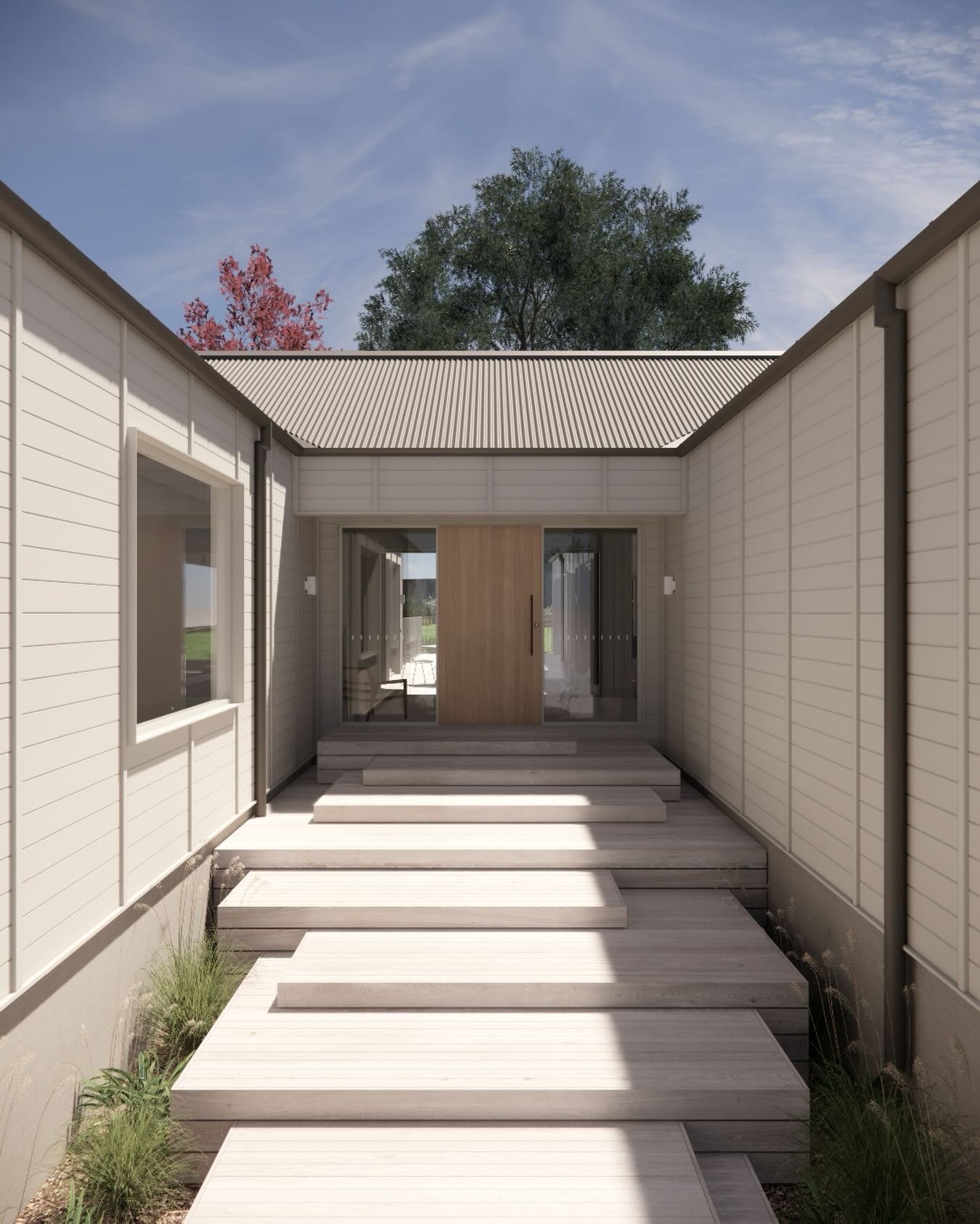 Mount Eliza house, a new split-level four-bedroom family home with Hoad Building Co.
The location of the building on the site and overall design of the home were strongly informed by a specific building envelope overlay. An &lsquo;H&rsquo; shaped pla