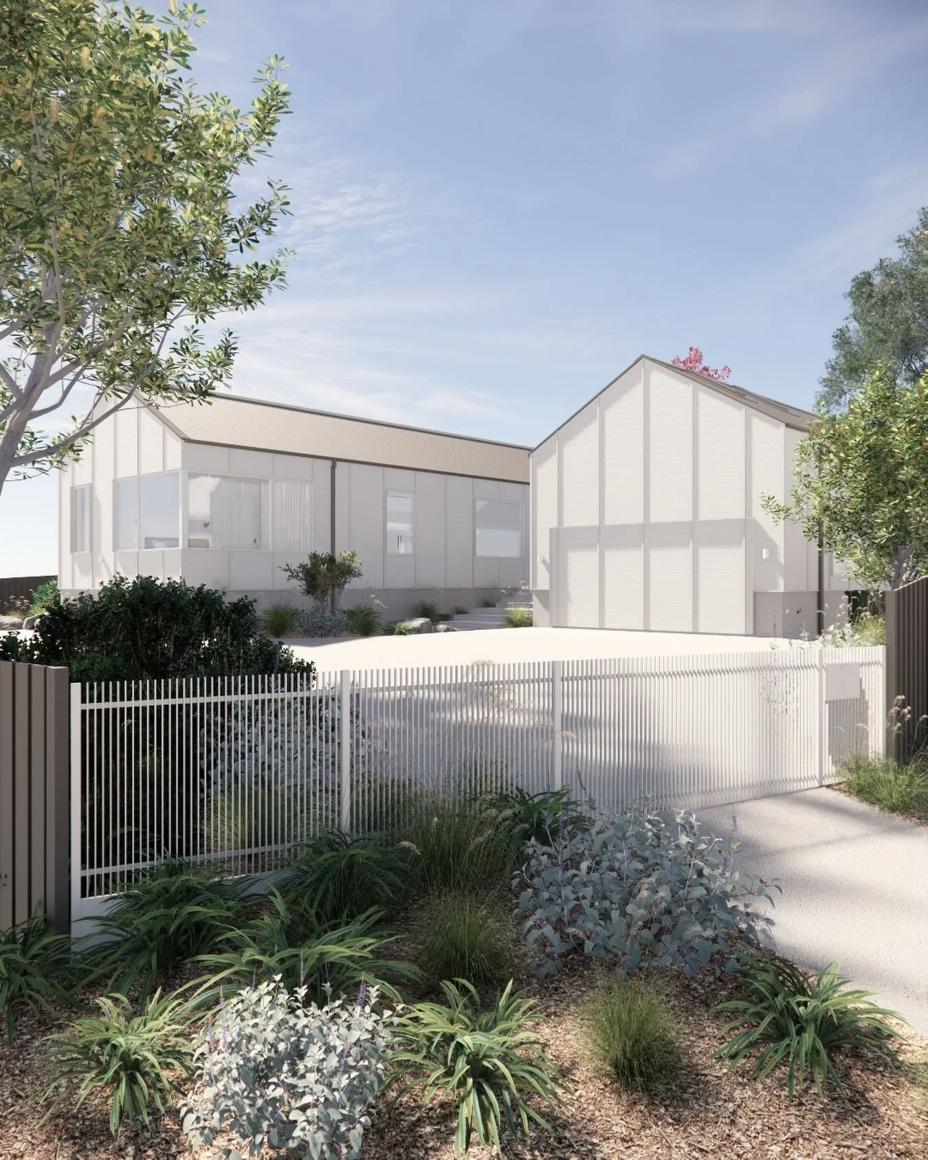 Mount Eliza house, a new split-level four-bedroom family home with Hoad Building Co.
The location of the building on the site and overall design of the home were strongly informed by a specific building envelope overlay. An &lsquo;H&rsquo; shaped pla
