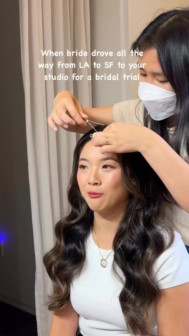 When a bride drives from LA to SF just for her trial… my heart is full 🥹 She’s the second one to do this in the same month! Thank you for making the journey to Chien & Buffle 💖 #bridaltrial #bayareamakeup #sfmakeup #sanfrancisco #s