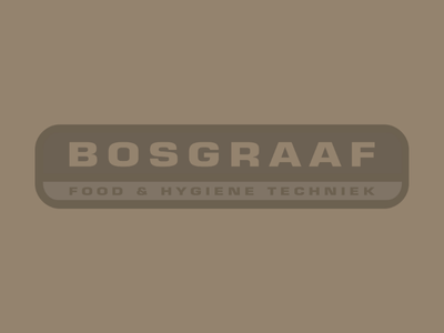 Logo van Bosgraaf Food & Hygiene Techniek op een beige achtergrond.