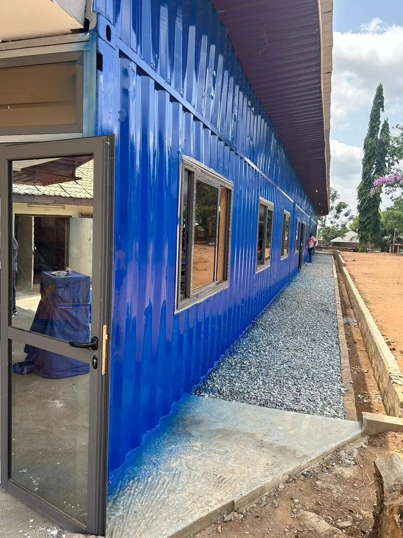 Employee well-being centre, built from refurbished containers