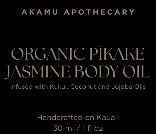 Akamu Apothecary: Organic Pīkake Jasmine Body Oil | 30ml