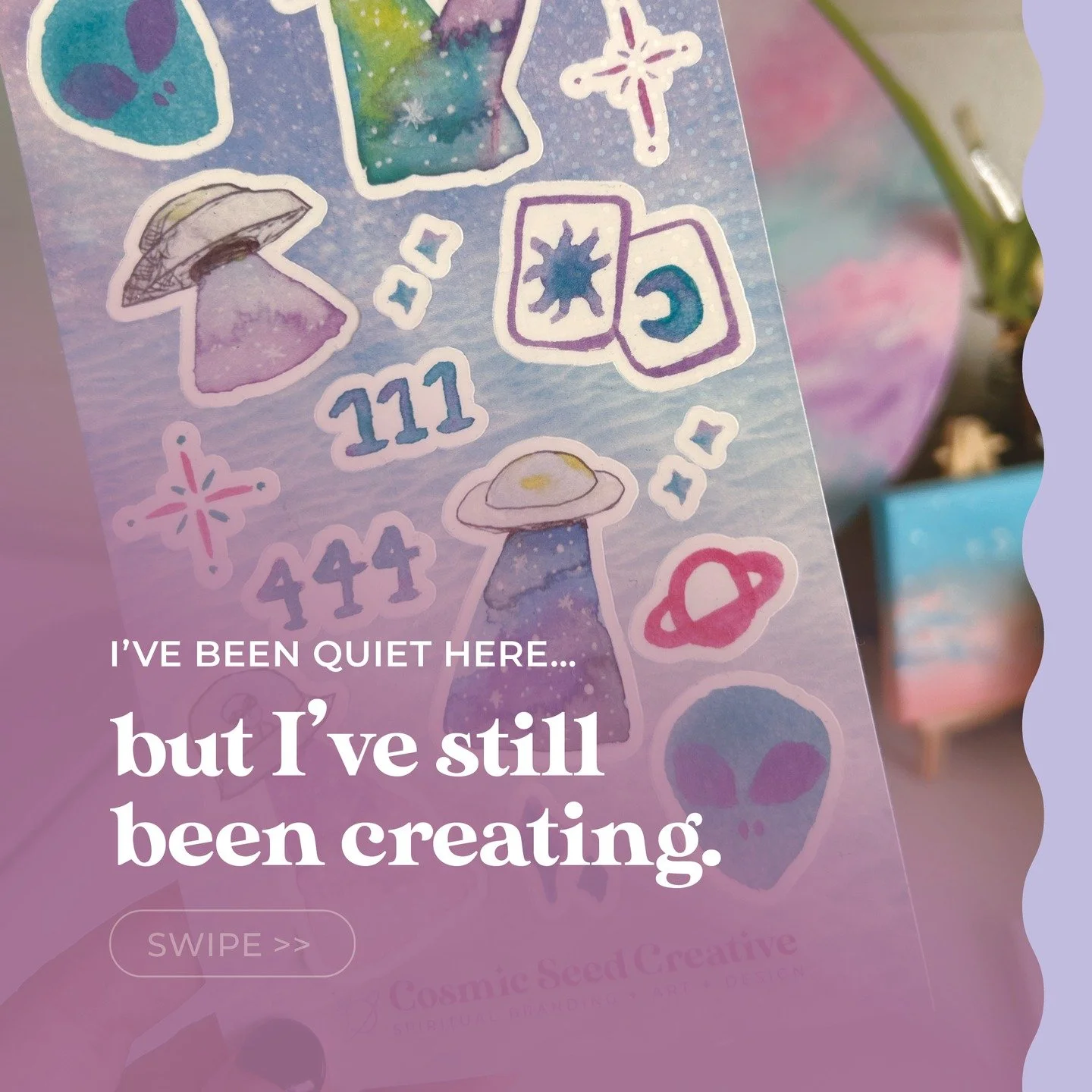 Hello friends! 🌙 It&rsquo;s been a little quiet here for a while, but I&rsquo;ve still been creating behind the scenes. 

So for anyone new here - I&rsquo;m Leigh, the designer behind Cosmic Seed Creative. After over a decade in design and a lifetim