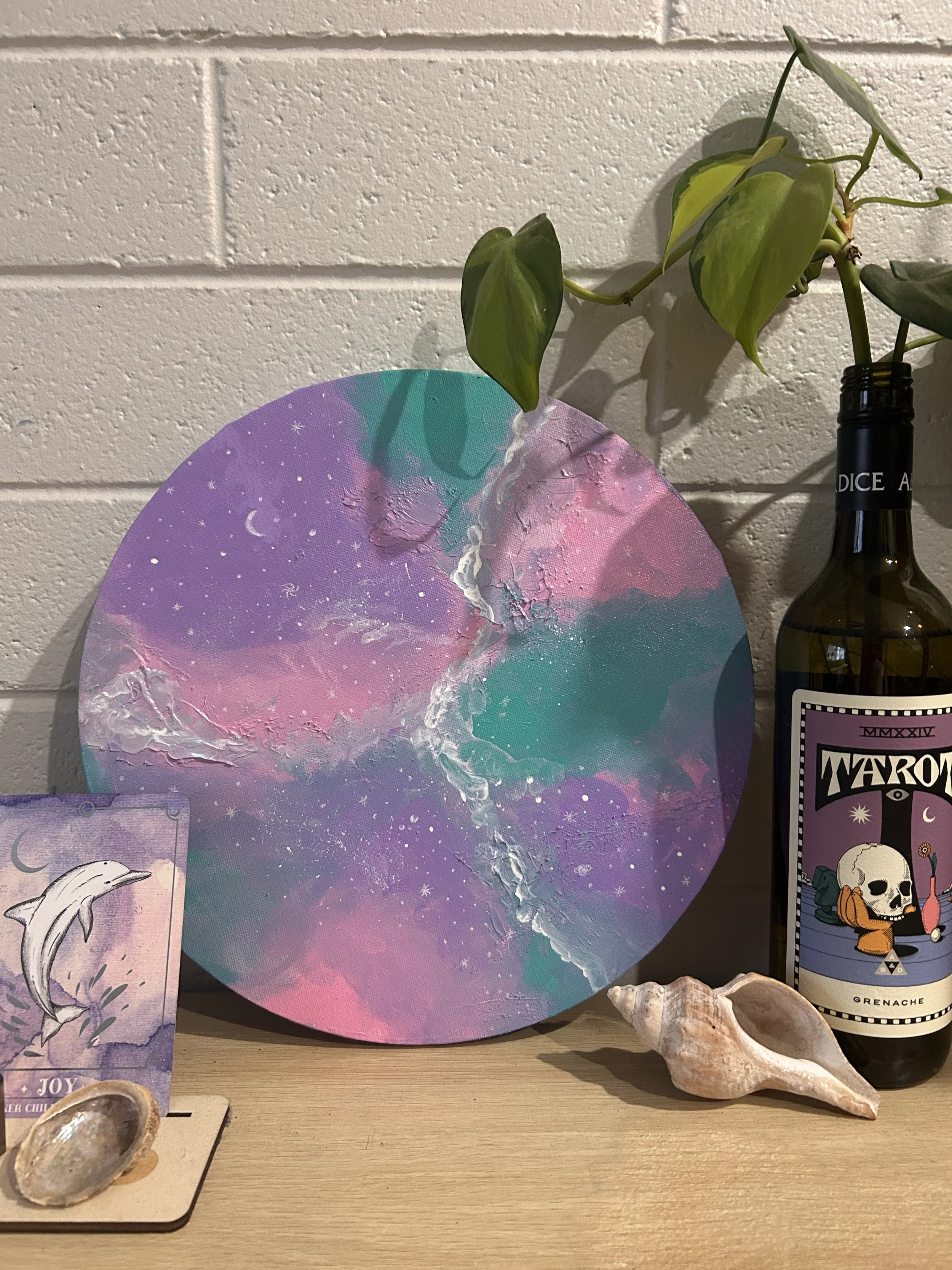 Violet Tides I Galaxy Canvas