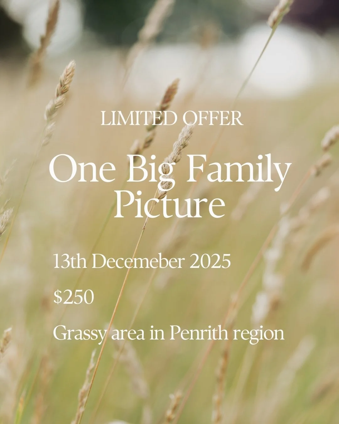 I&rsquo;ve thought and thought and thought, and this offer needs something new. Now introducing 2 dates! 

~ 13th December 2025 ~

AND THE NEW RELEASE DATE

~ 21st February 2026 ~

Why should you jump on this offer?

Photographers rarely offer 1 phot
