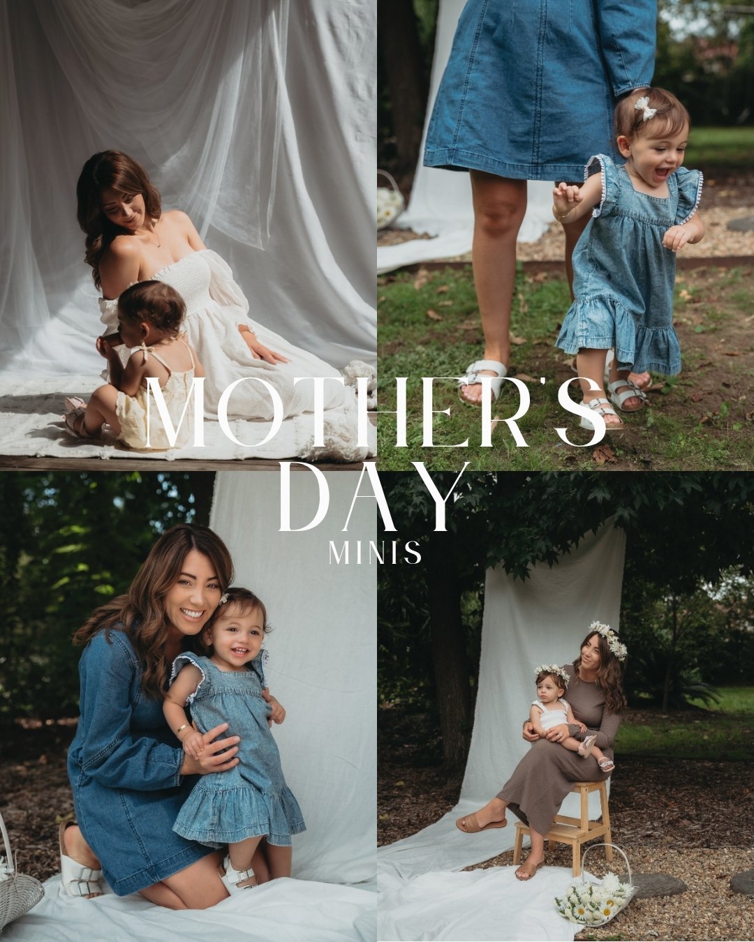 Spots are still available for Mother&rsquo;s Day Minis! This set up is one you don&rsquo;t want to miss. 

Vibe: Lush white backdrop with flowers staged in a rustic backyard art studio. The intention is to have a peaceful and relaxing space for you a