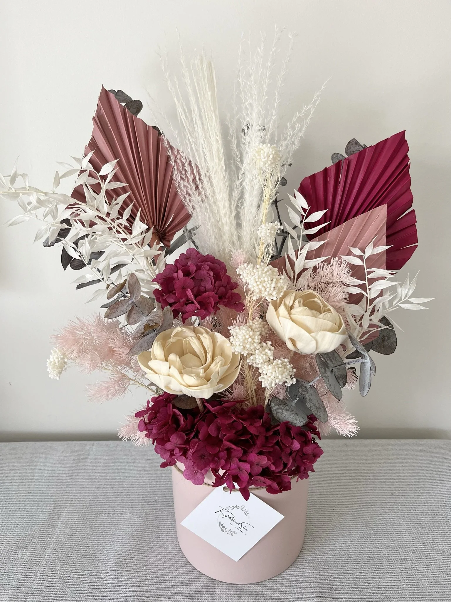 Large Dried Flower Arrangement Green — The Preserved Stem - Dried Flowers