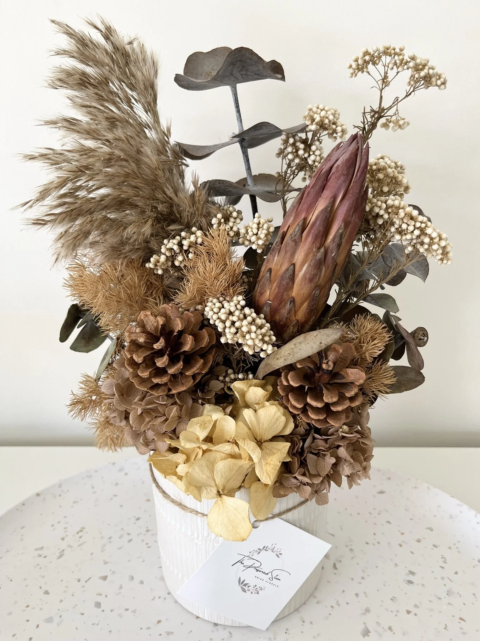Dried Flower Arrangement Pink — The Preserved Stem Dried Flowers