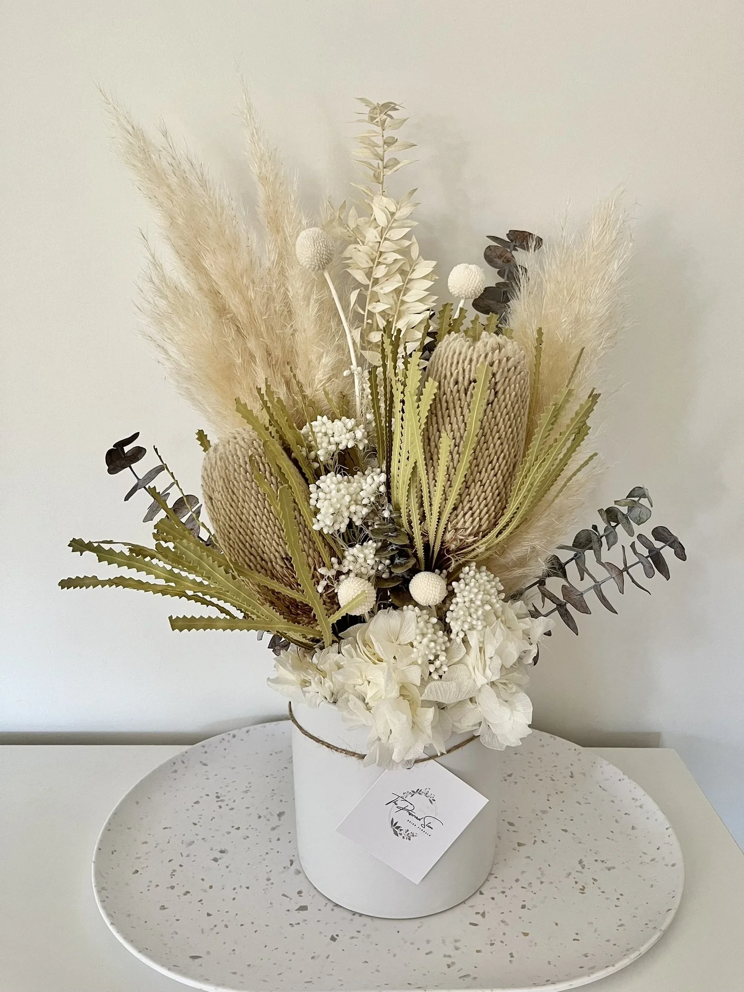 Large Dried Flower Arrangement Green — The Preserved Stem - Dried Flowers