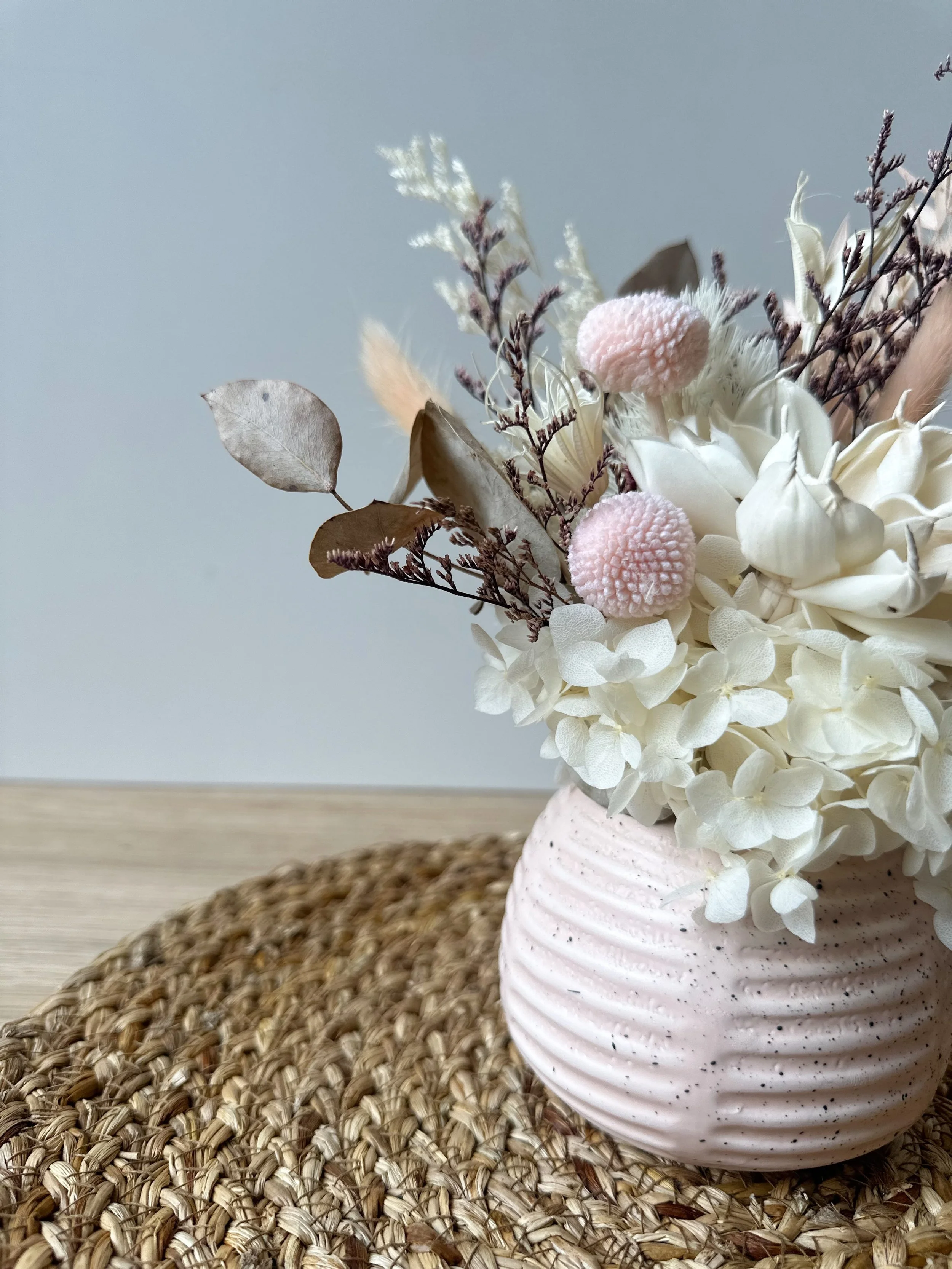 Restocking some of our bestsellers this week including this gorgeous mini pink vase ~ I&rsquo;m on a mission to fill the website, and the shelves in the studio with beautiful arrangements ready to ship xx