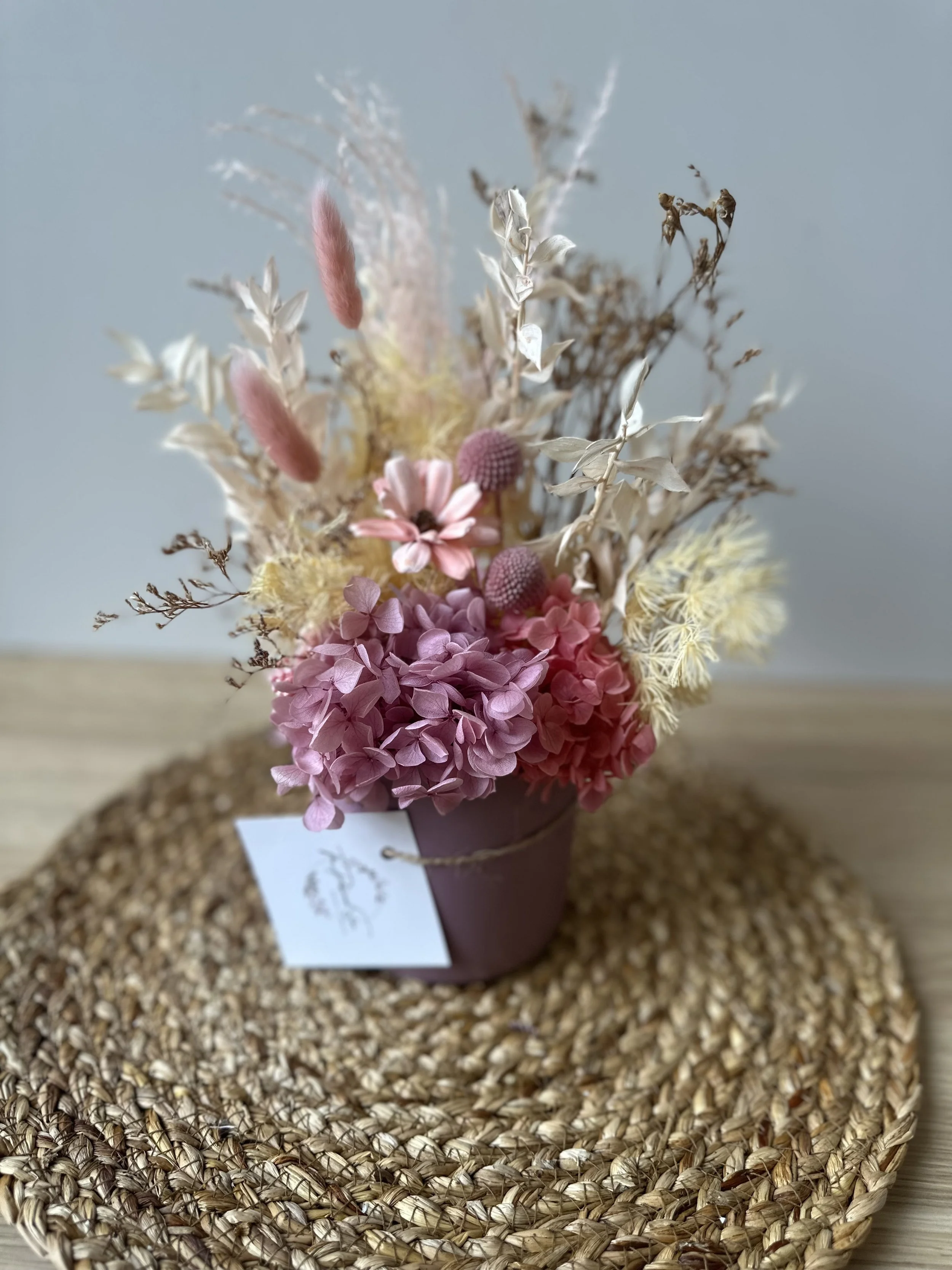 Dried Flower Arrangement - Petite Pinks