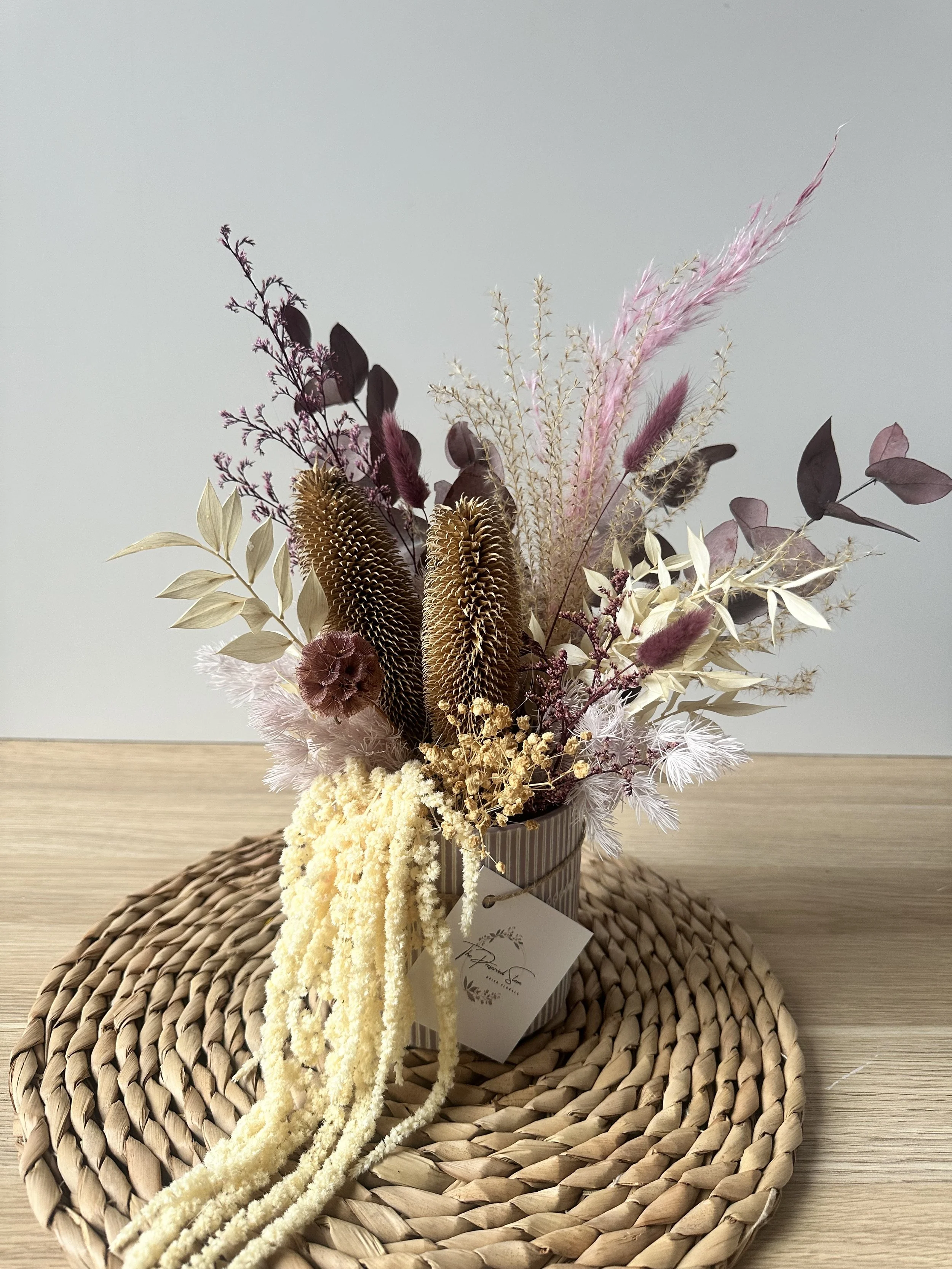 Dried Flower Arrangement - Moderate Lilac