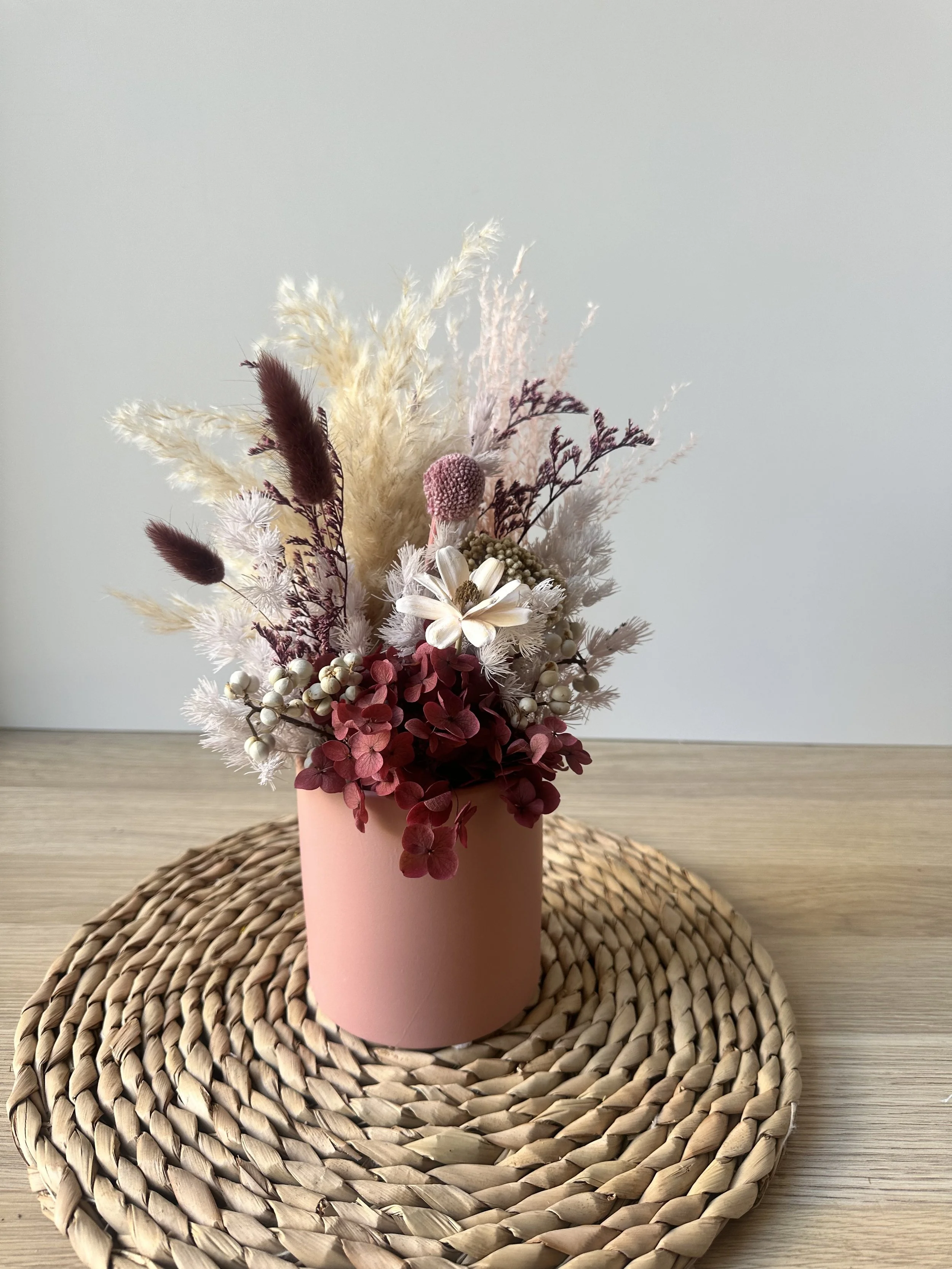 Dried Flower Arrangement - Moderate Dusty Mauve