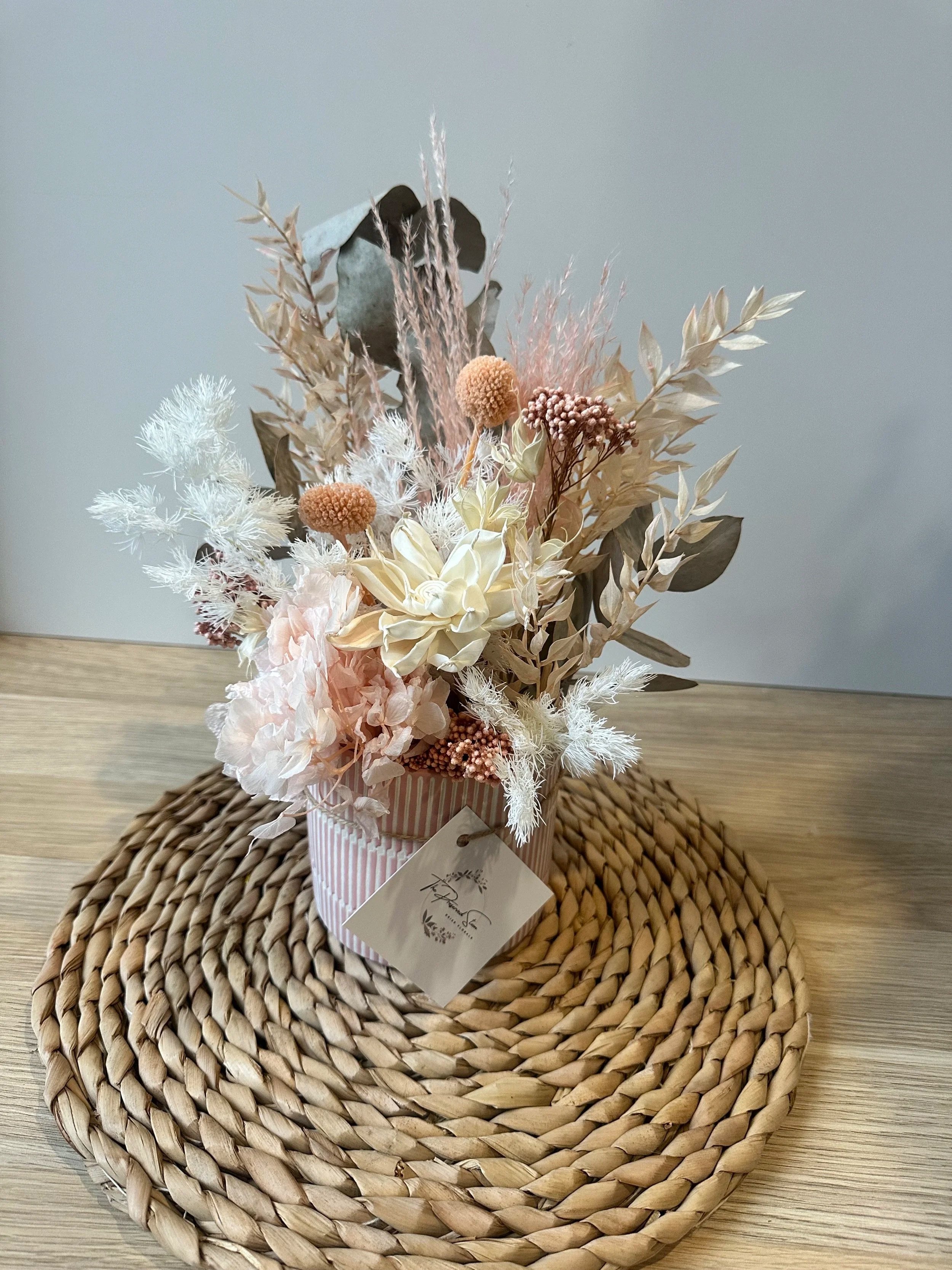 Dried Flower Arrangement - Moderate Peach