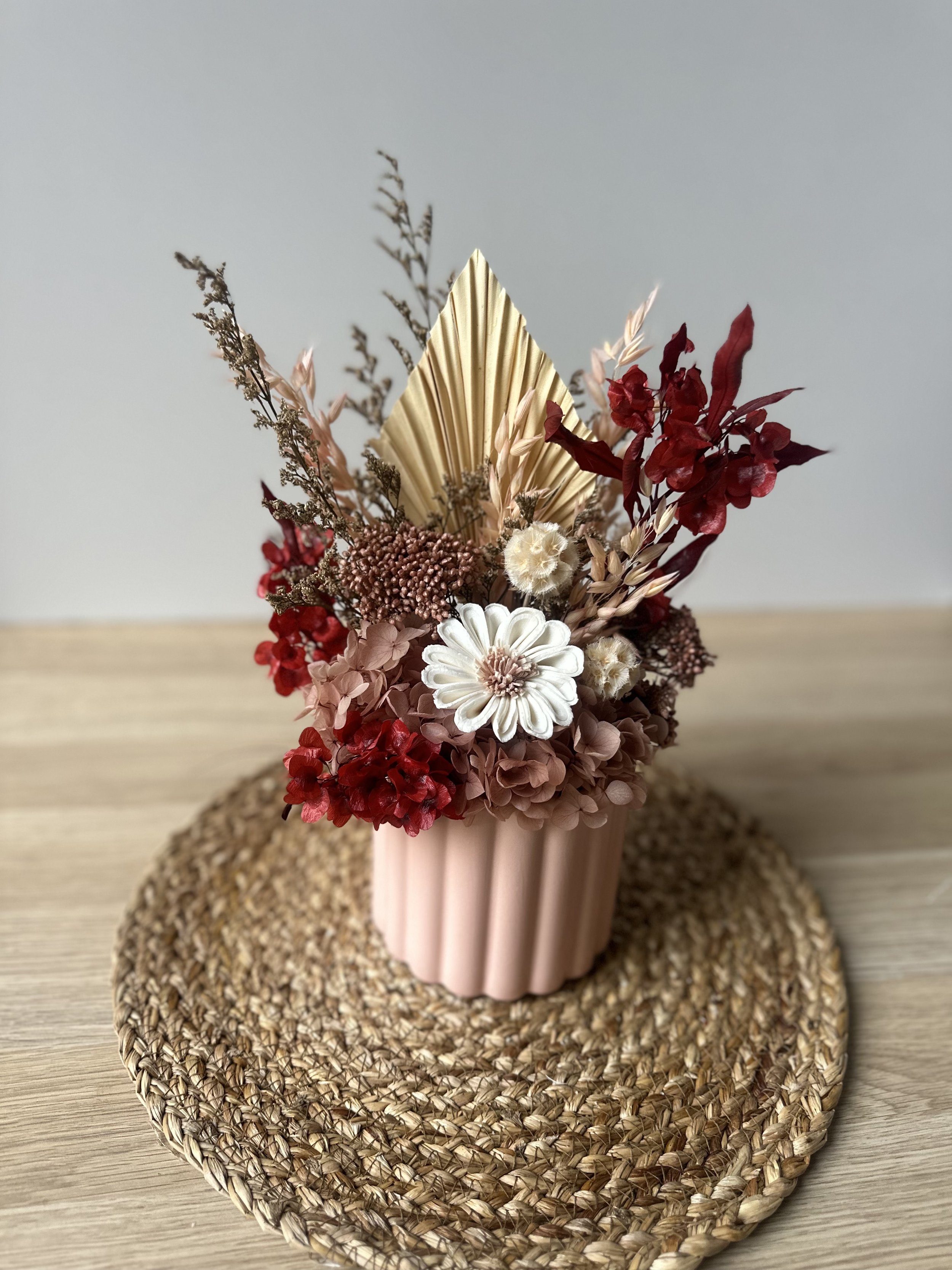 Dried Flower Arrangement - Moderate Rouge