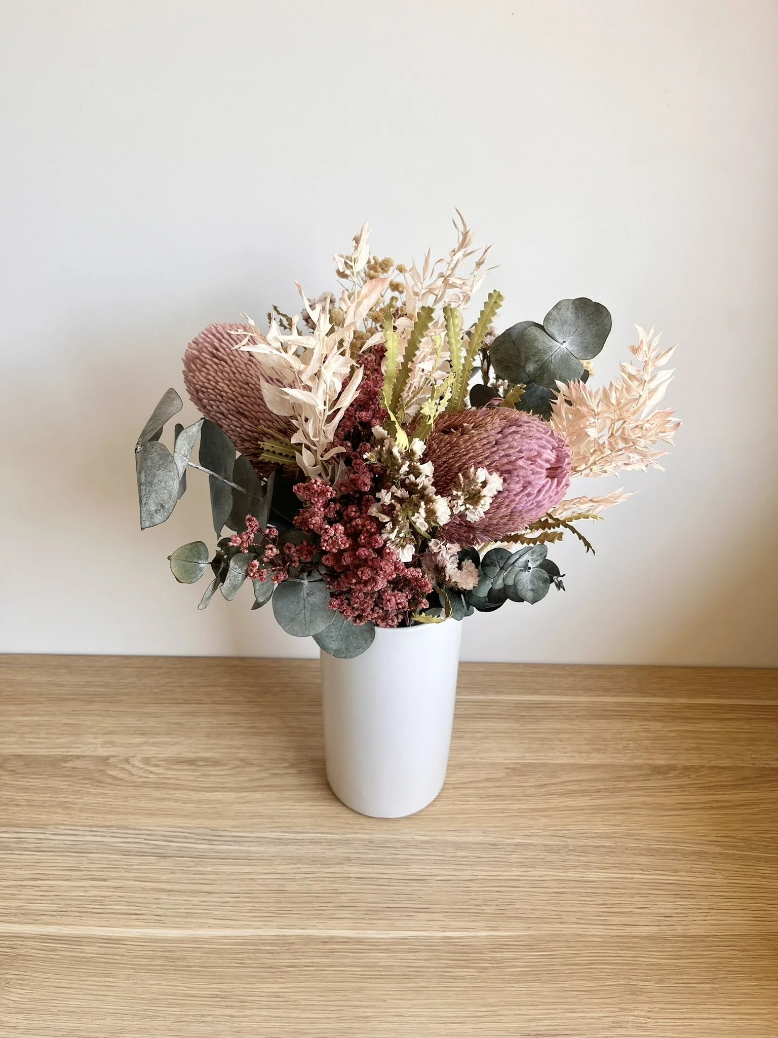 The Preserved Stem - Dried Flower Arrangement - Bunch - Pink Banksia 3.JPEG