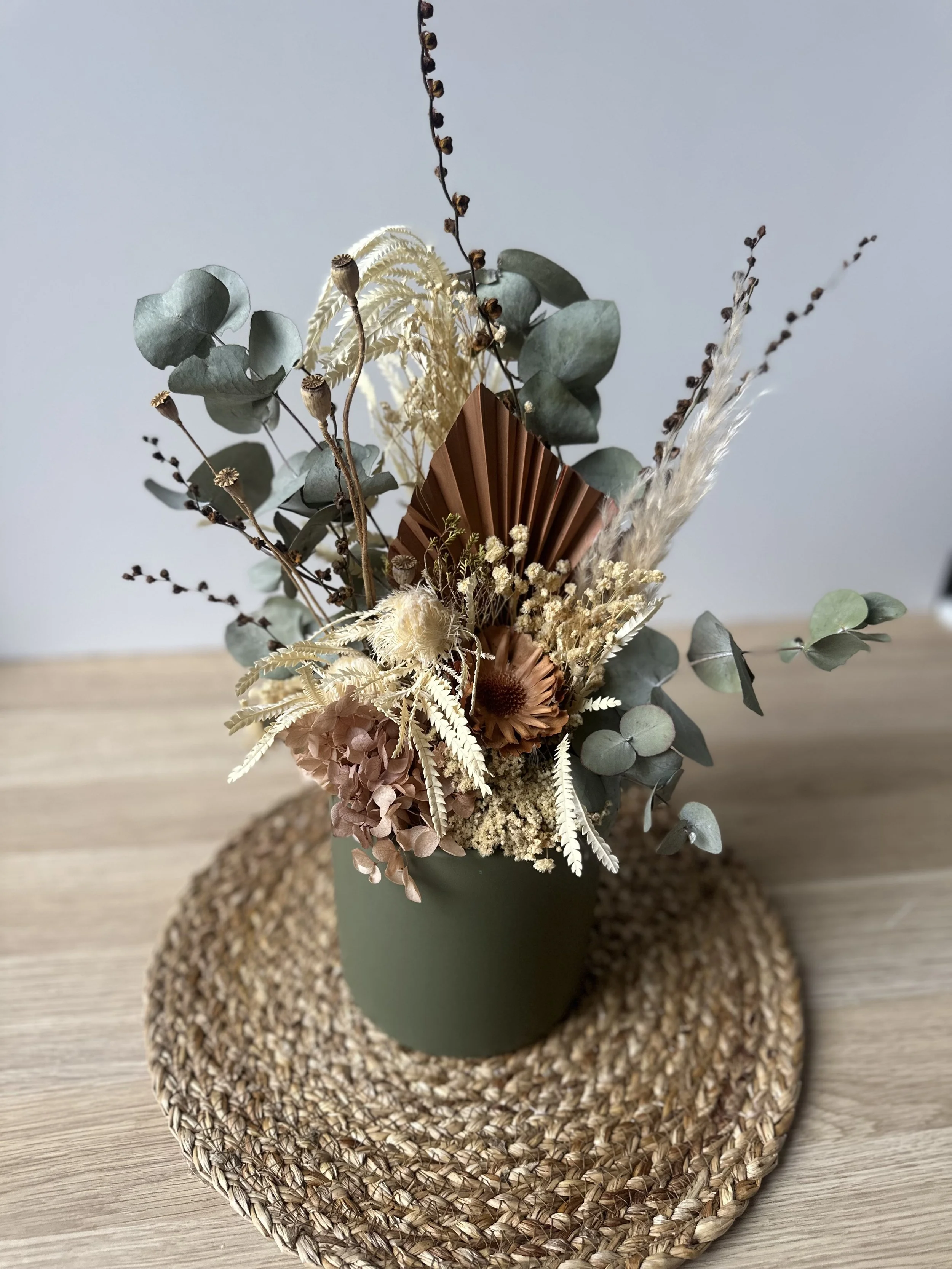 Dried Flower Arrangement - Large Moss Autumn