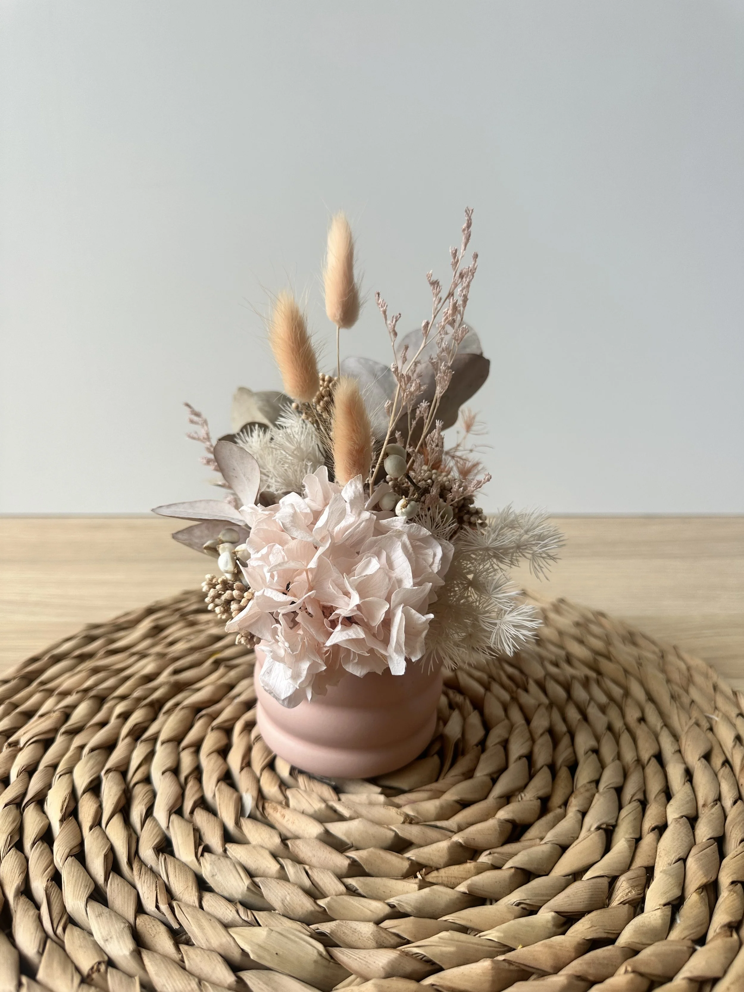 Dried Flower Arrangement - Pink Mini Pot