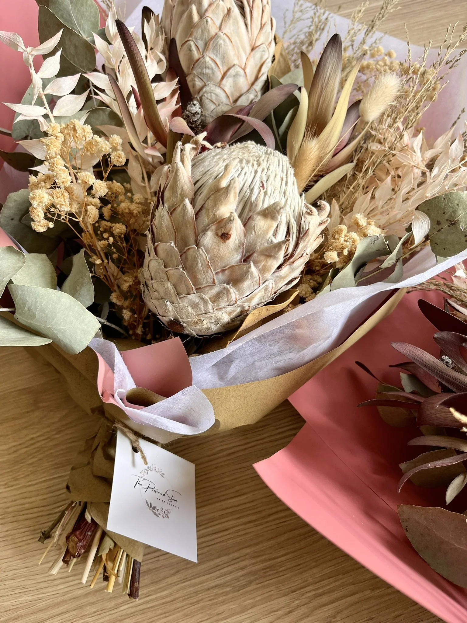 The Preserved Stem - Dried Bunch - King Protea1.JPEG