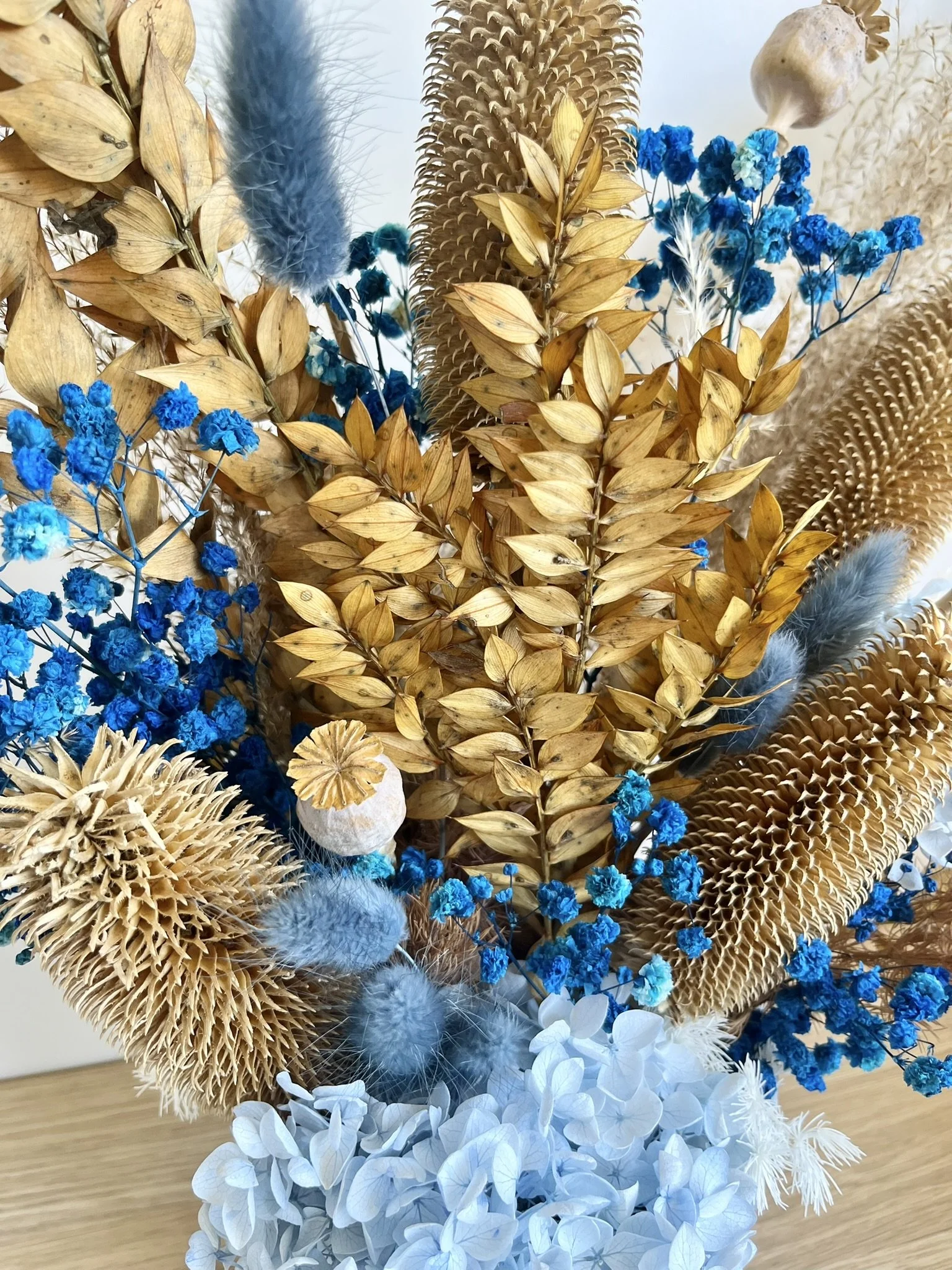 Large Dried Flower Arrangement Green — The Preserved Stem - Dried Flowers