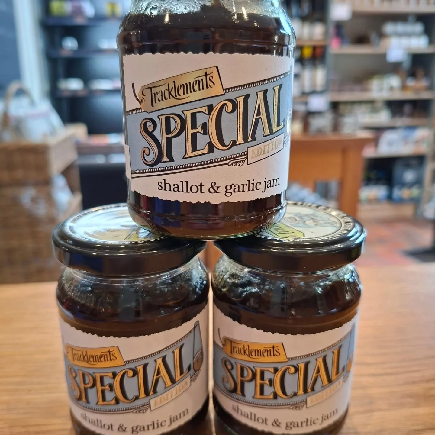 SHALLOT &amp; GARLIC JAM:

A special edition from @tracklements and perfect for the changingof the seasons - tell us which cheese you'd like to enjoy it with!

#cheesepairings 
#thecheesepressrichmond 
#cheeselover 
#richmondyorkshire 
#richmondnorth