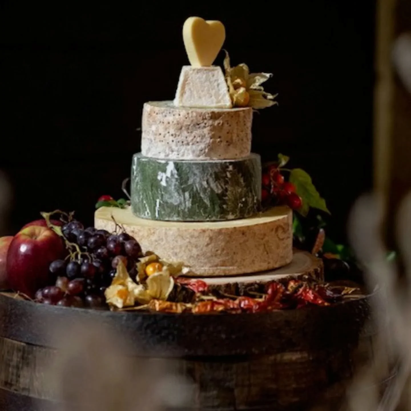 How beautiful is this cheese wedding cake?

We love getting to see our celebration cakes in situ so please keep sending us photos from your special day.

If you're planning a wedding or special event please get in touch for a chat about how we can he
