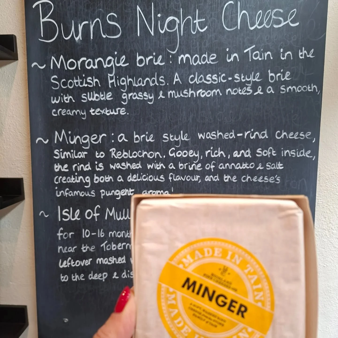 Raise a dram, toast the Bard and serve up the best of Scottish cheese 🧀🥃

Only while stocks last!

#burnsnight 
#scottishcheese 
#richmondyorkshire 
#richmondnorthyorkshire