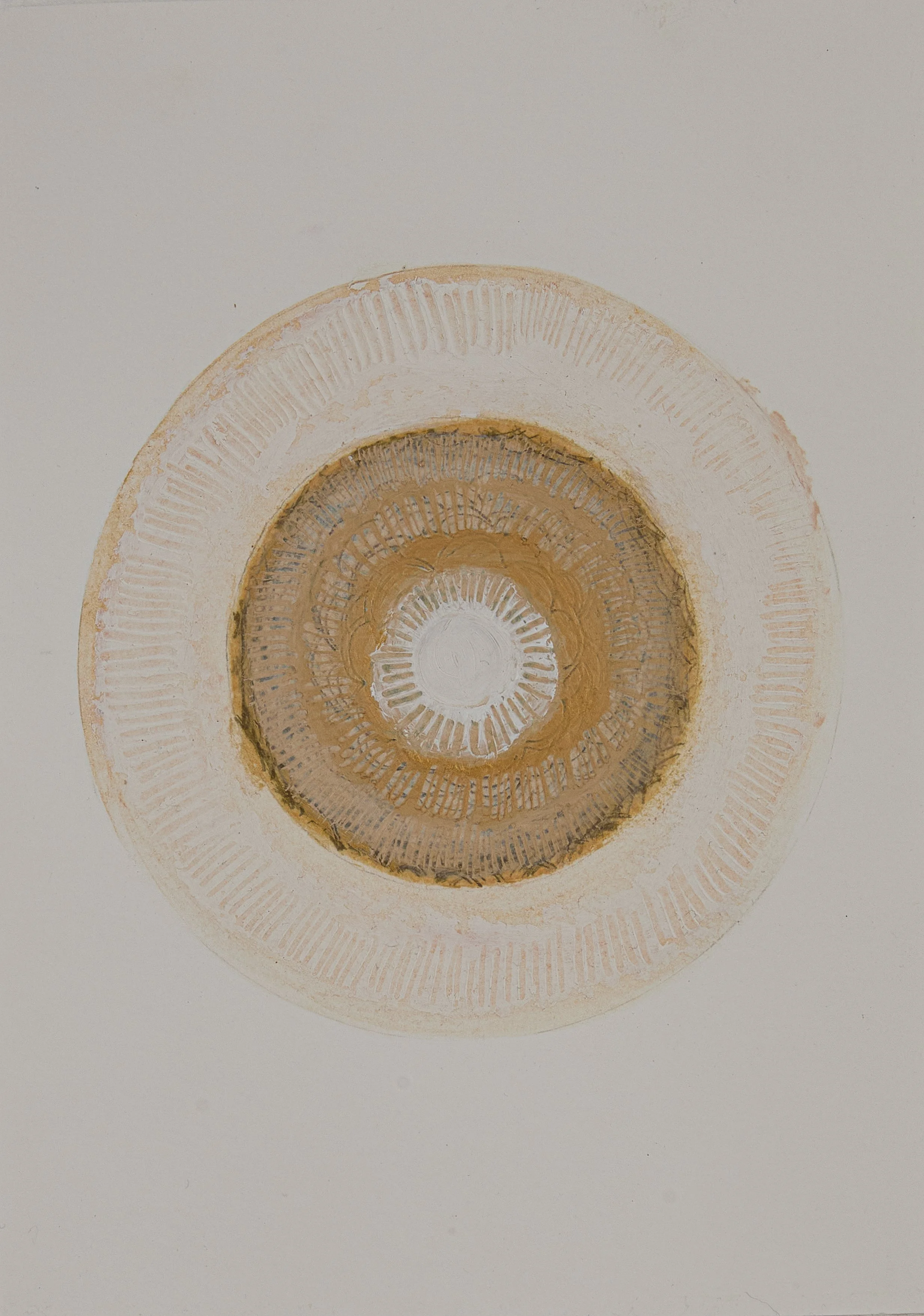 Sacred Nest.
Mixed media on paper, 15cm x 21cm, 2025.