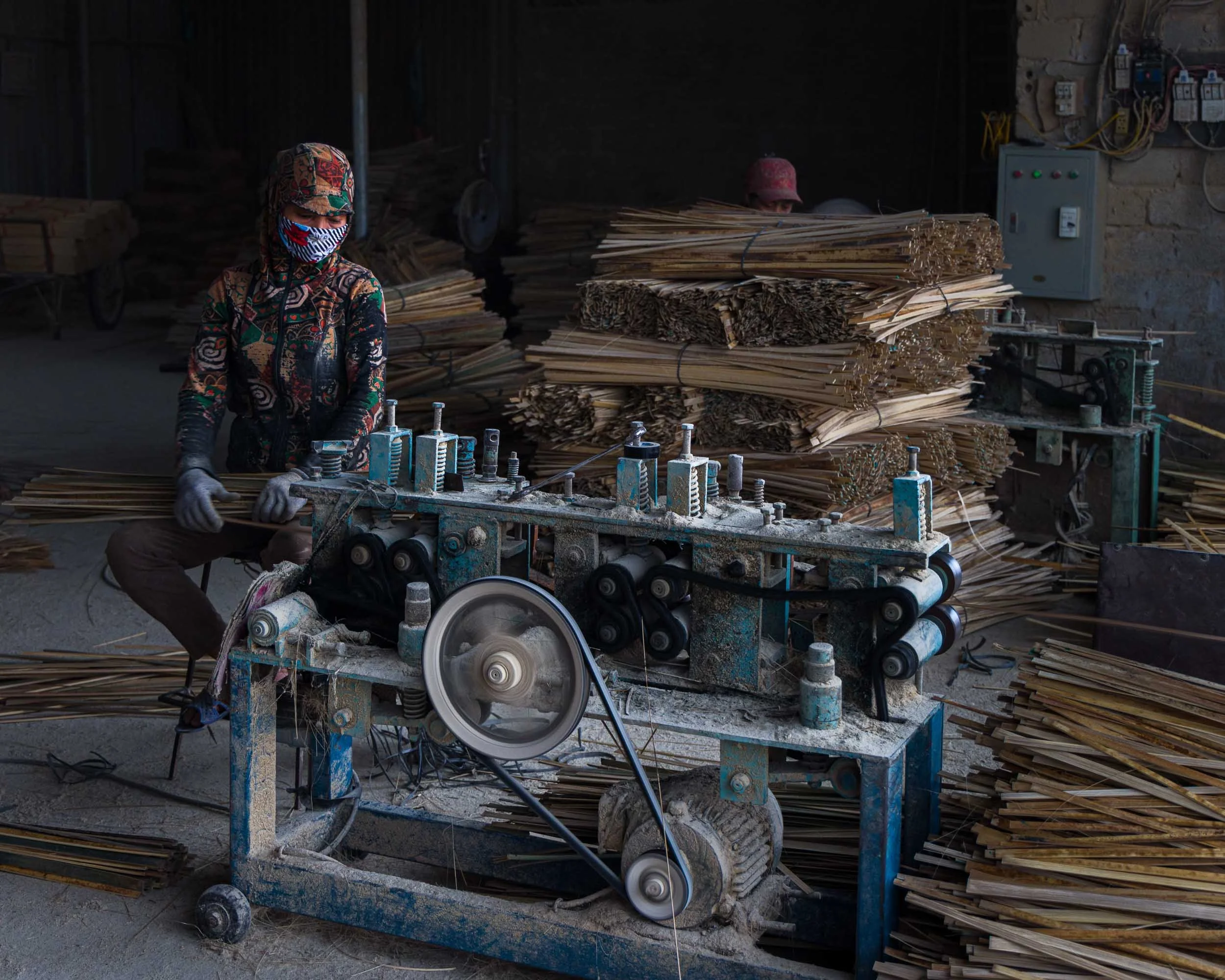 Incense stick factory, near Hanoi