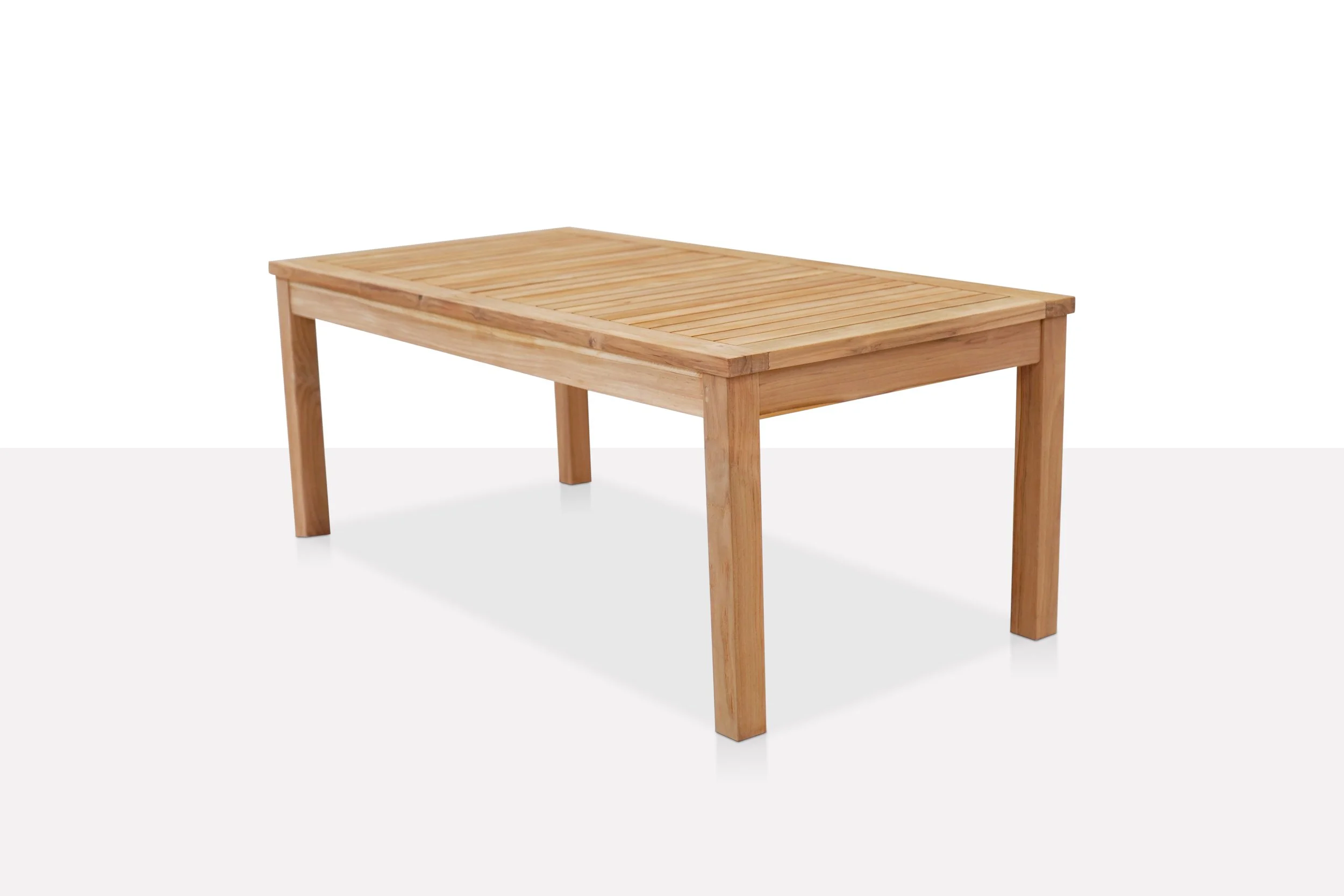 2' x 4' Rectangle (Horizontal Slats) Coffee Table — TEAKMAN